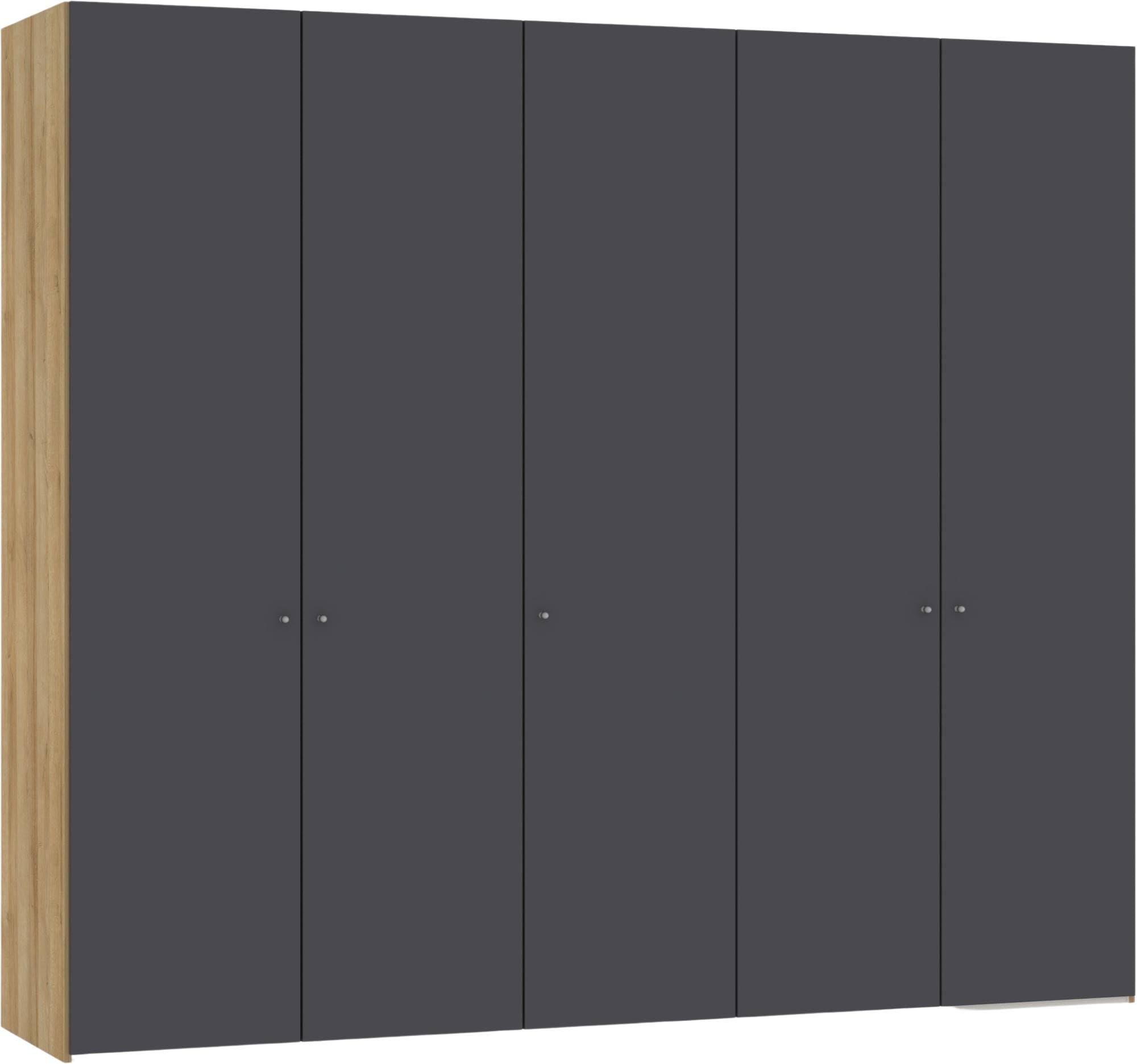 Jutzler 5-türiger Drehtürenschrank in edlem Anthrazit für stilvolle Räume.