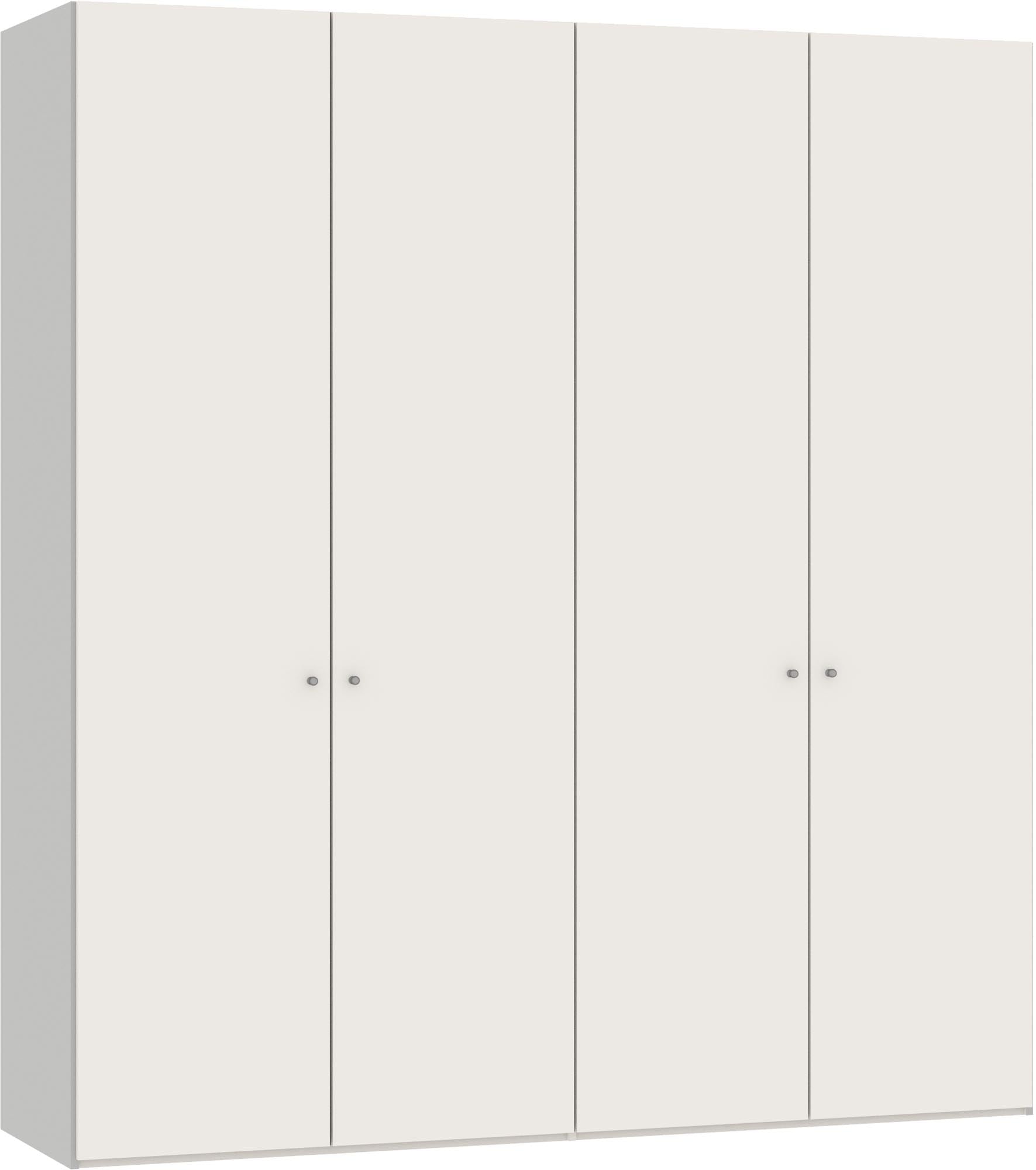 Jutzler Drehtürenschrank 4-türig: Cremeweiss, funktional und modern.