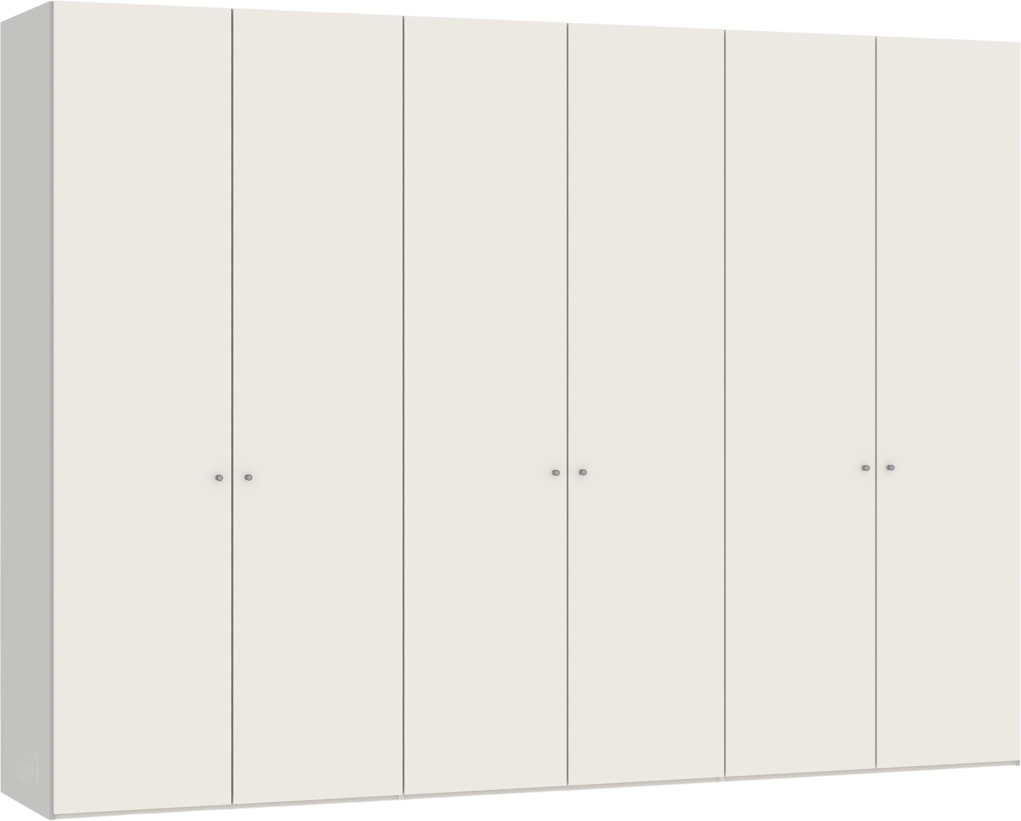 Jutzler Drehtürenschrank 6-türig: Cremeweiss, geräumig, modern.
