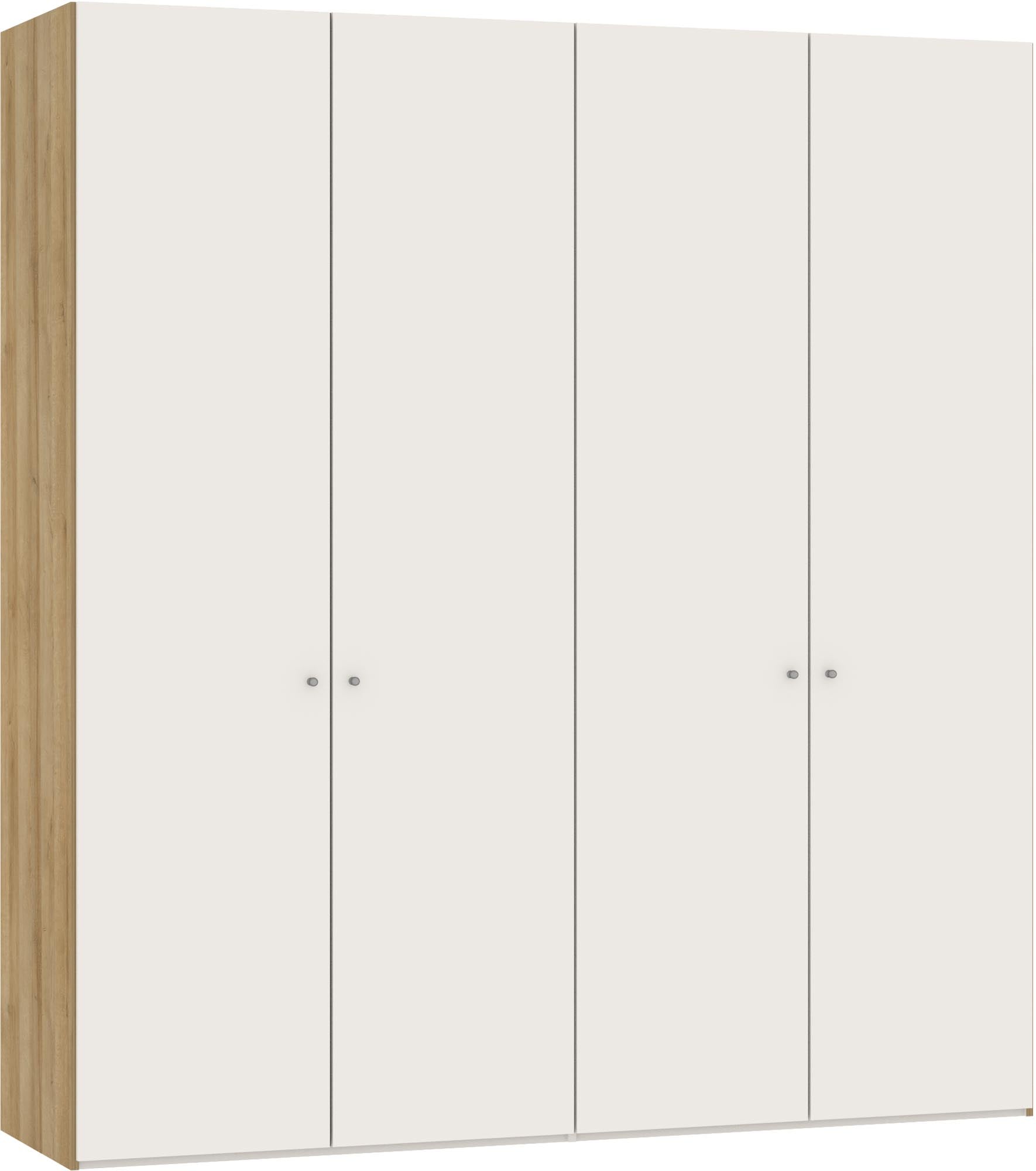 Jutzler 4-türiger Drehtürenschrank Cremeweiss inkl. Zubehör.