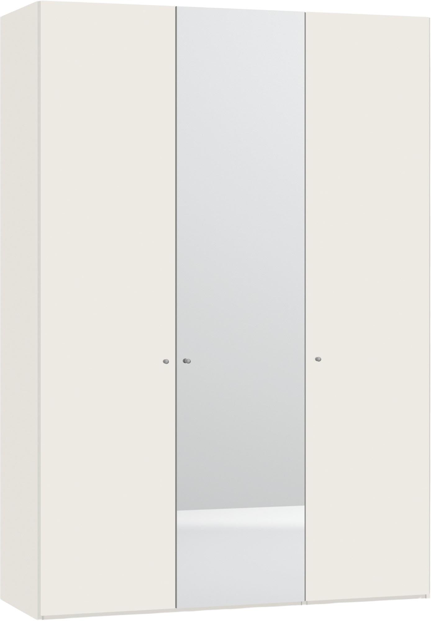 Stilvoller 3-türiger Jutzler Schrank in Cremeweiss mit Spiegel.