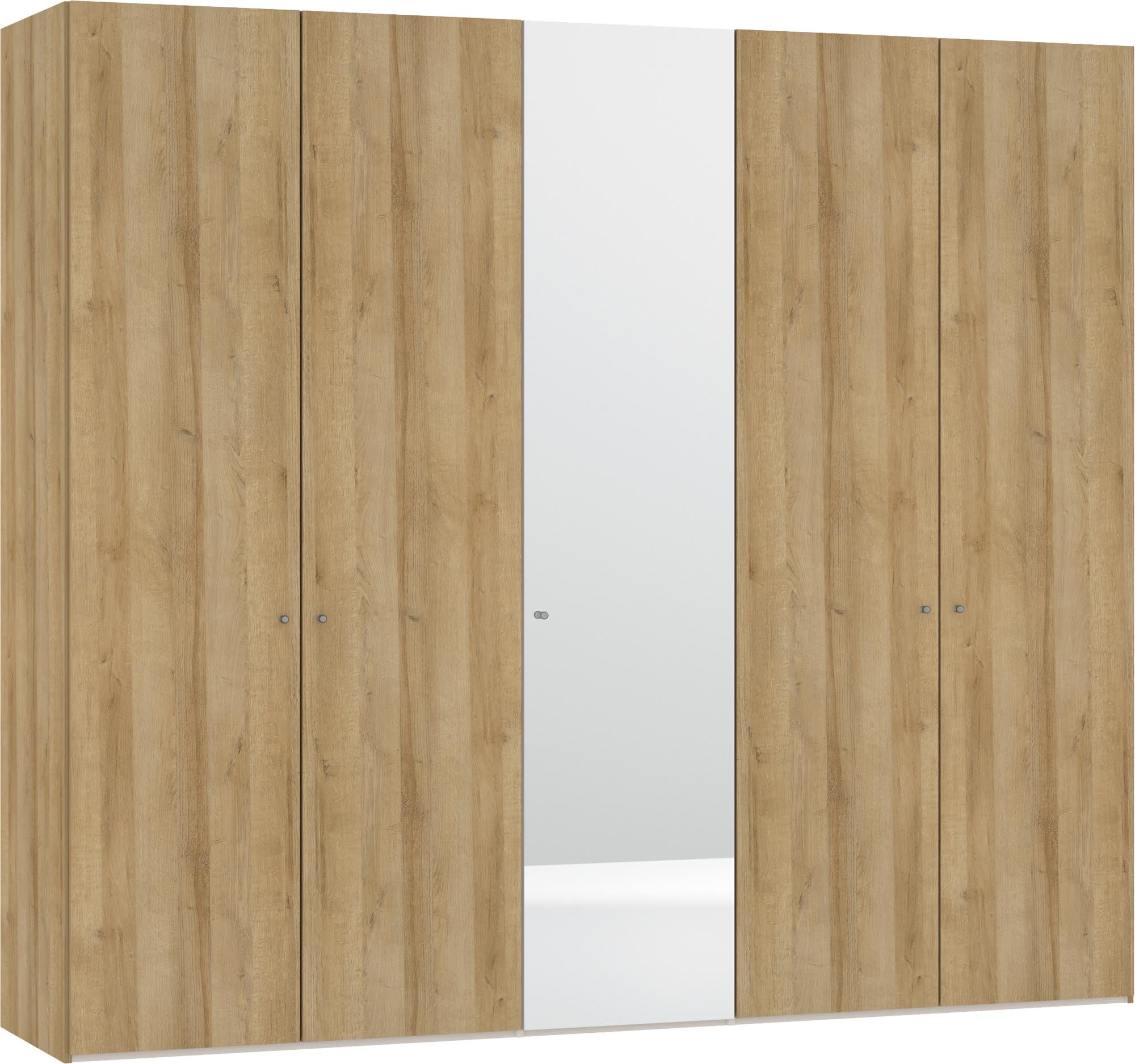Stilvoller 5-türiger Eiche-Schrank mit Spiegel und Zubehör von Jutzler.