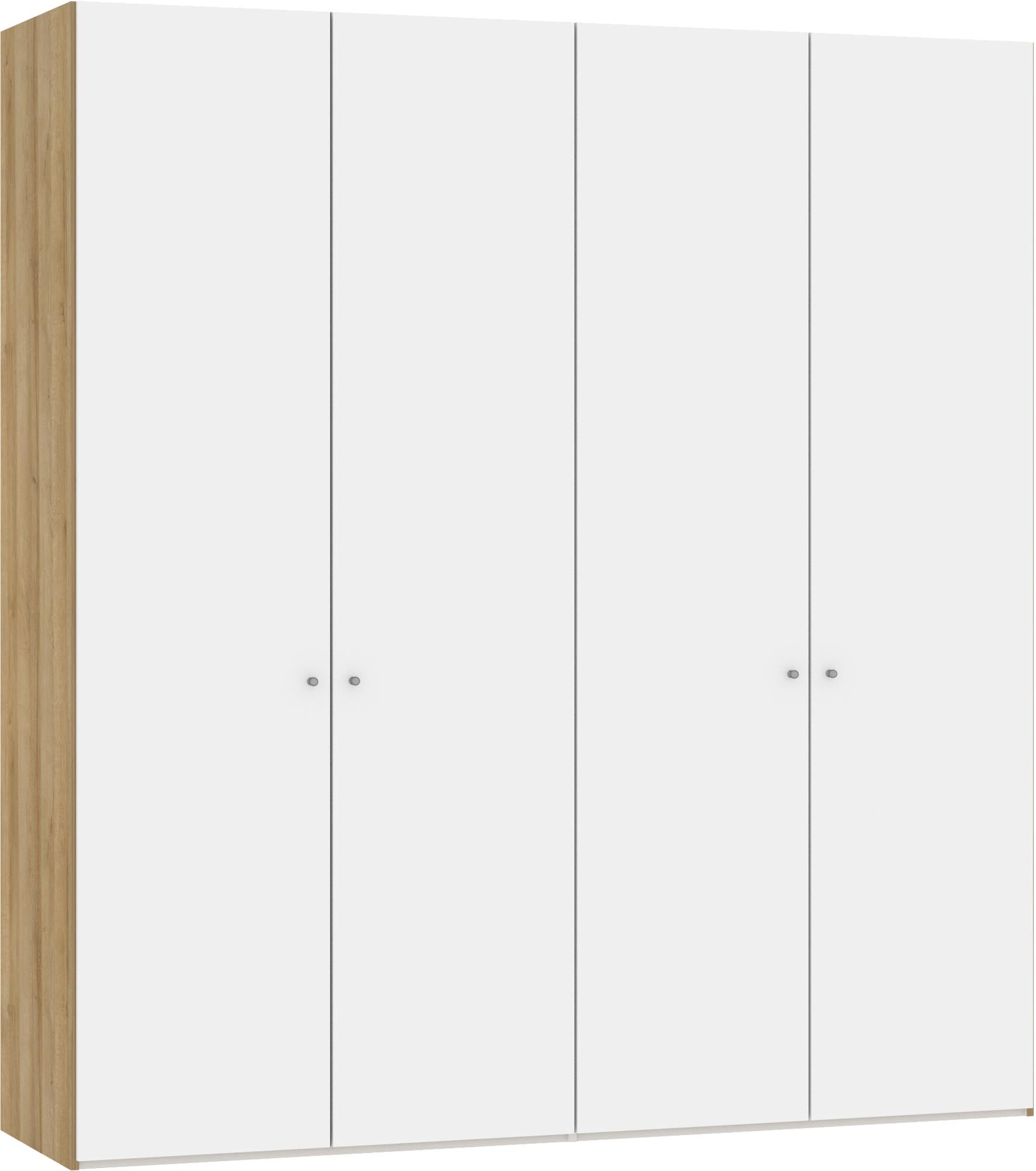 Eleganter 4-türiger Drehtürenschrank in Premiumweiss von Jutzler. Ideal für moderne Schlafzimmer und optimalen Stauraum.