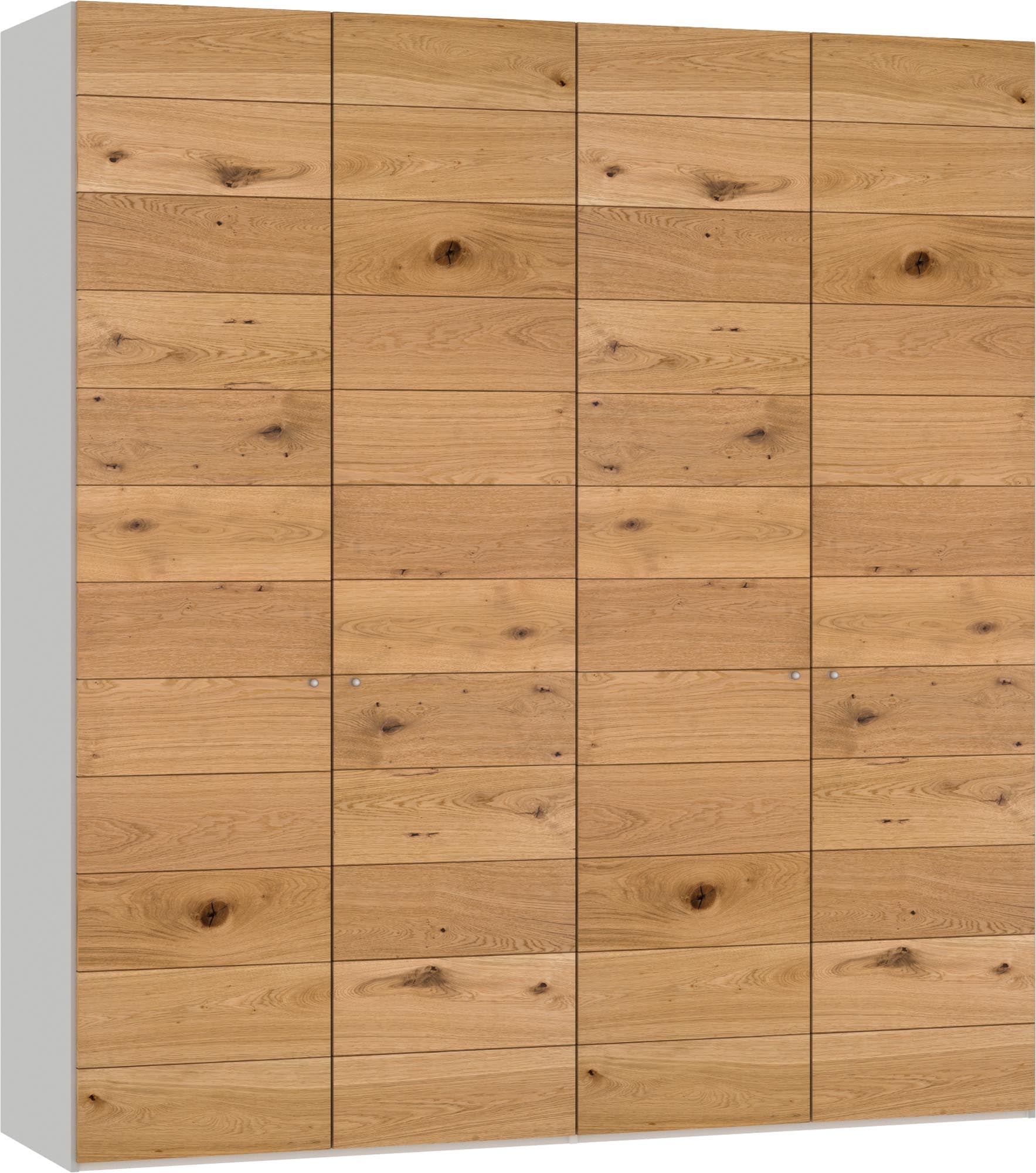 Eleganter 4-türiger Drehtürenschrank aus hochwertiger Wildeiche von Jutzler – ideal für stilvolle und funktionale Raumgestaltung.