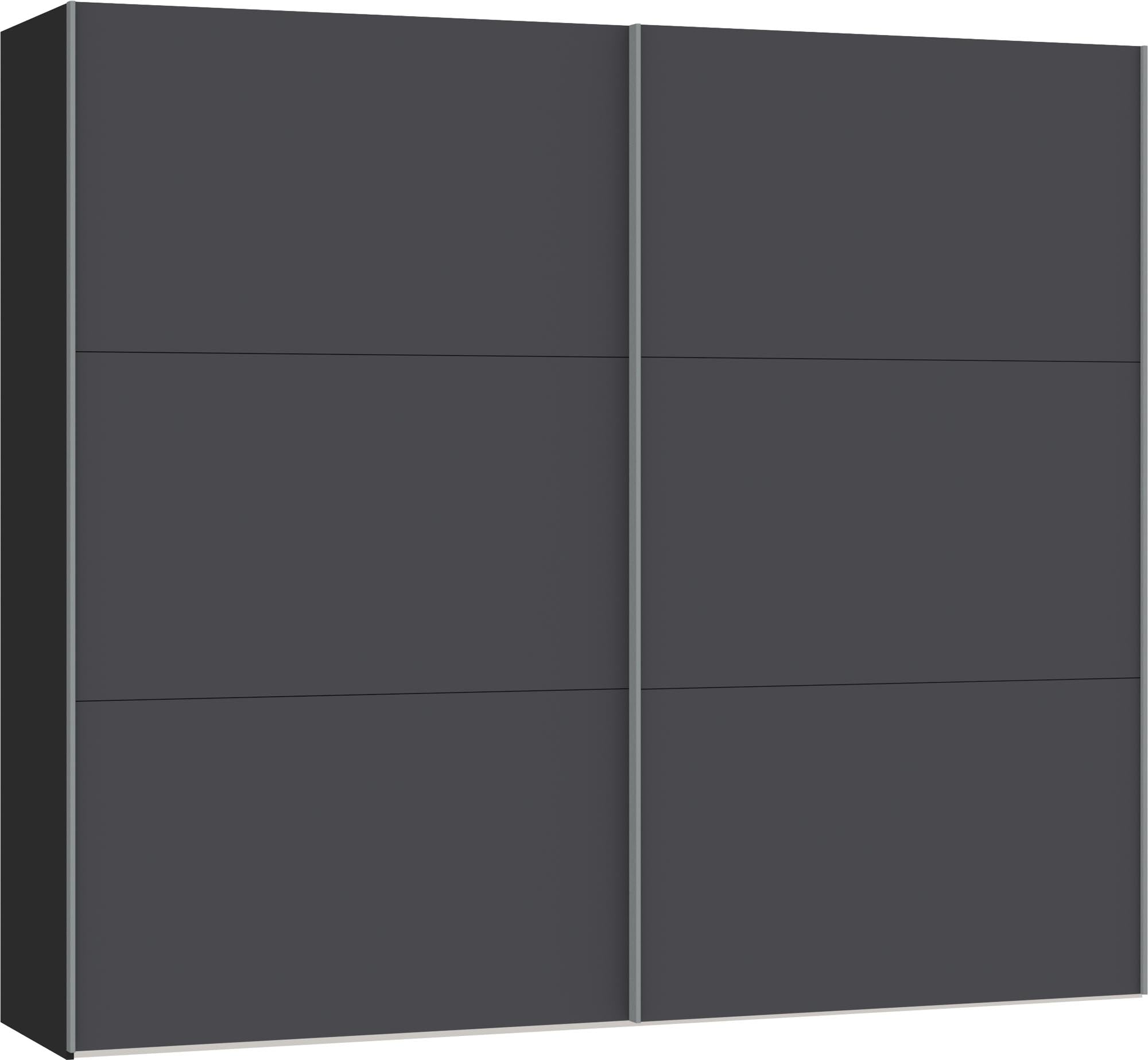 Eleganter Schwebetürenschrank M in Anthrazit von Jutzler, platzsparend.