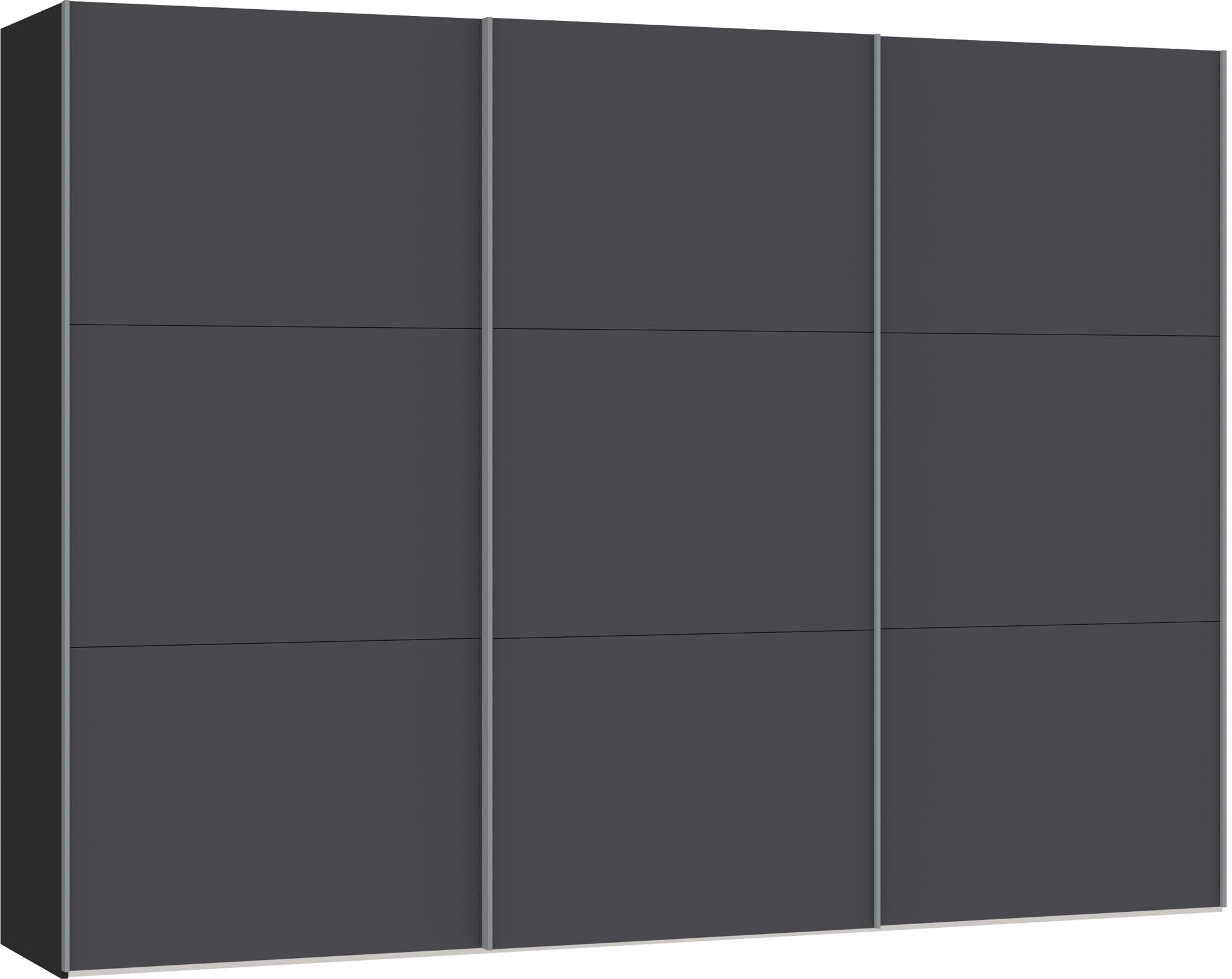 Eleganter Schwebetürenschrank XL in Anthrazit von Jutzler, individuell konfigurierbar, stabil und funktional.