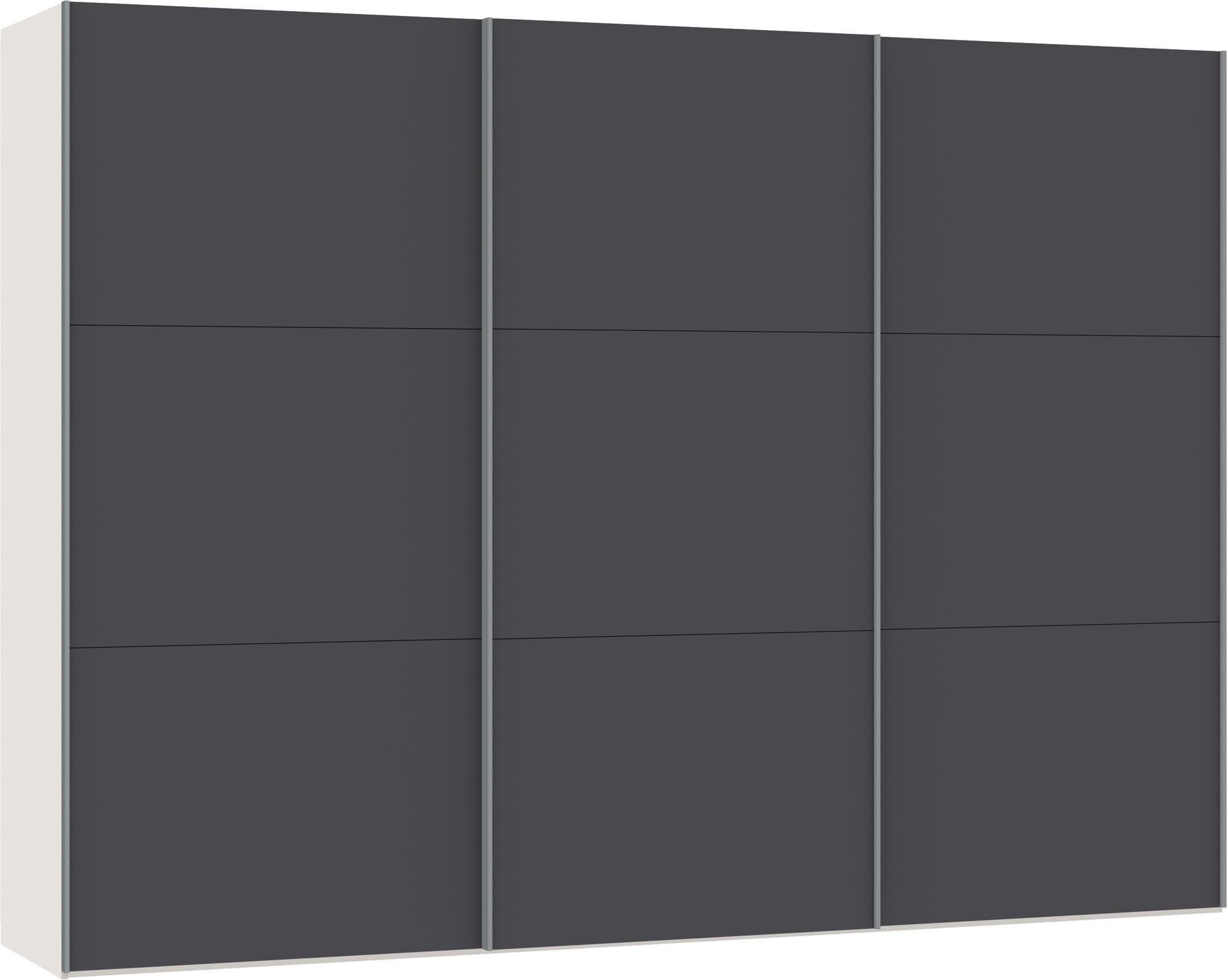 Jutzler XL Schwebetürenschrank: Anthrazit-Design für moderne Räume.