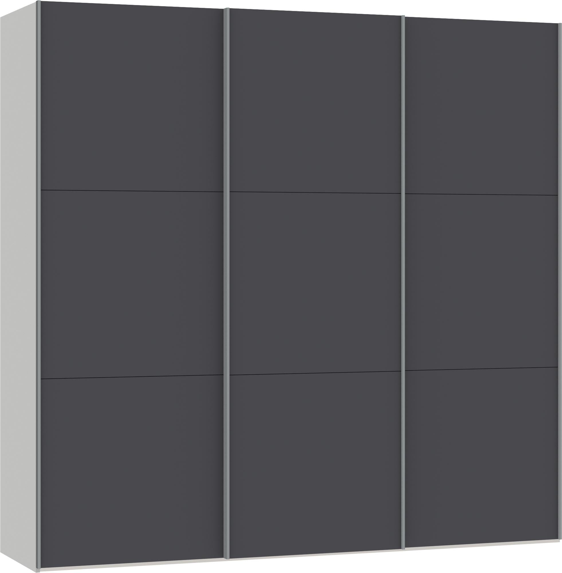 Stilvoller Jutzler Schwebetürenschrank S in edlem Anthrazit-Design.