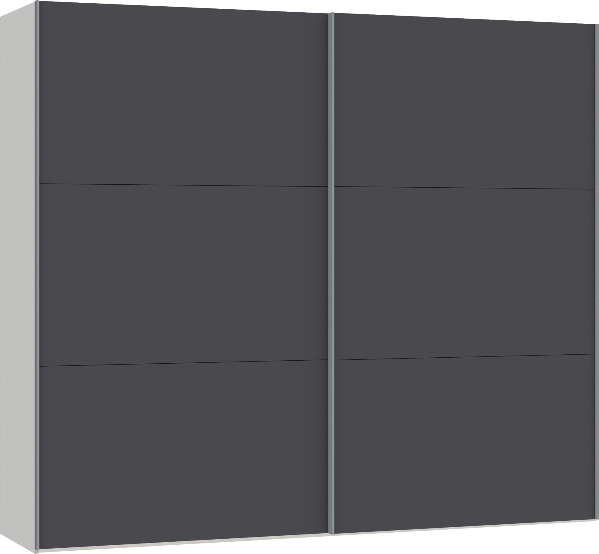 Jutzler Schwebetürenschrank M: Anthrazit, modern und platzsparend.