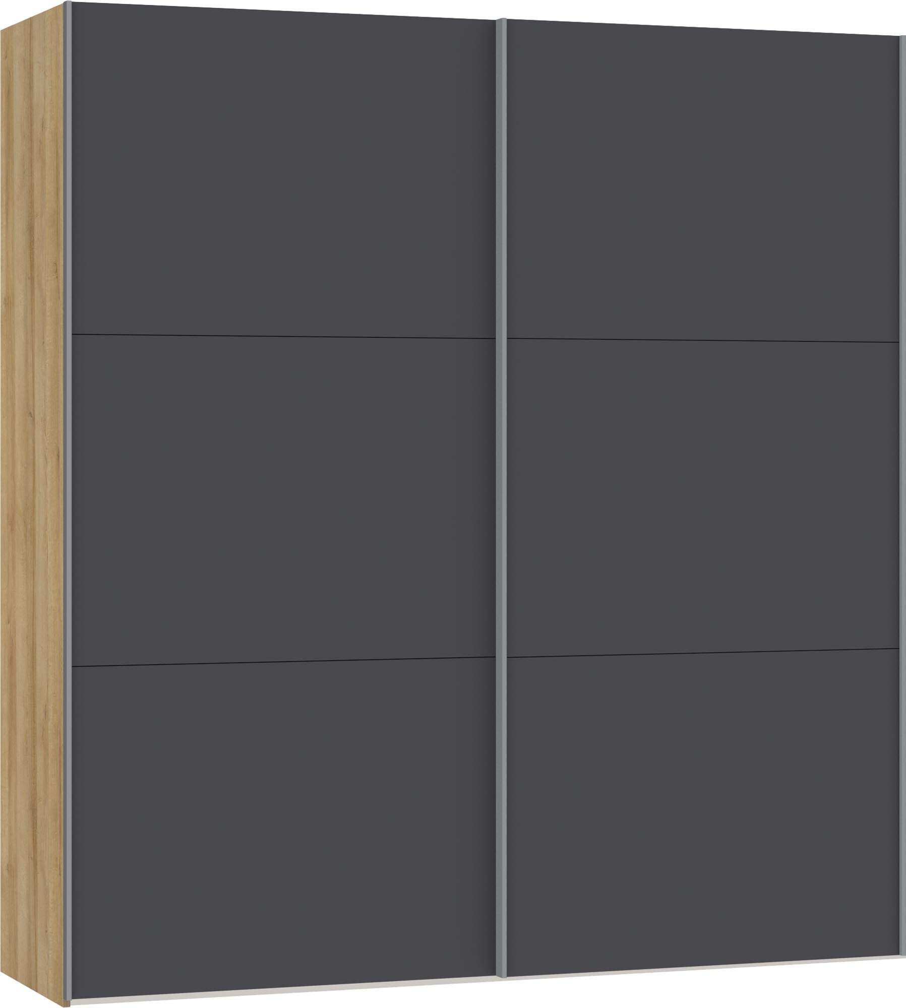 Entdecken Sie den anthrazitfarbenen Schwebetürenschrank XS von Jutzler – stilvoll, funktional und individuell anpassbar für Ihr Zuhause.