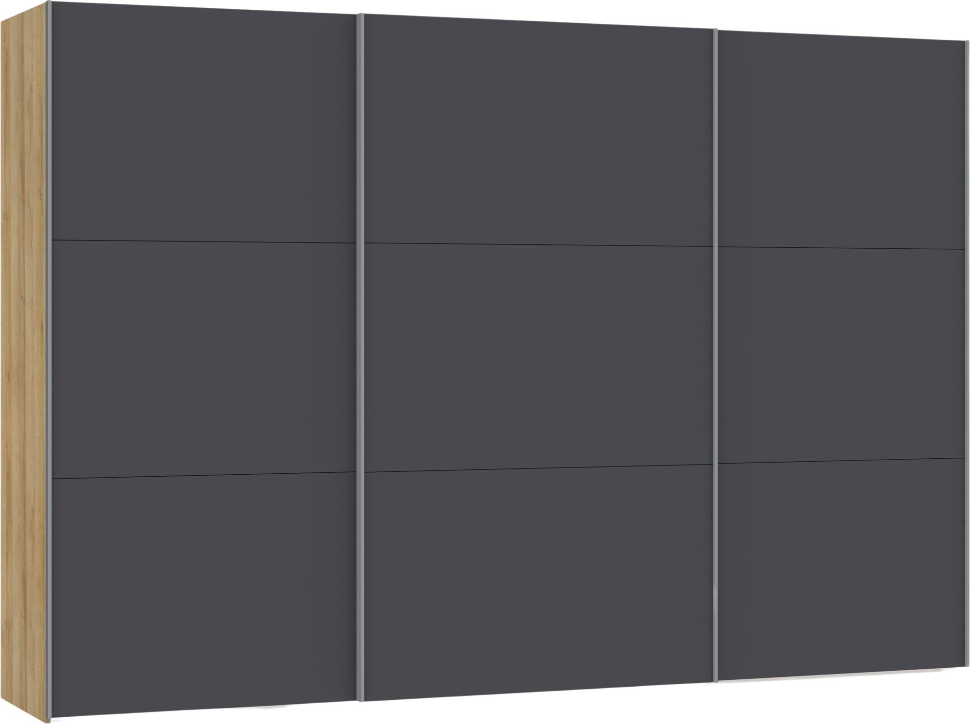 Geräumiger Schwebetürenschrank XXL in Anthrazit mit Zubehör von Jutzler.