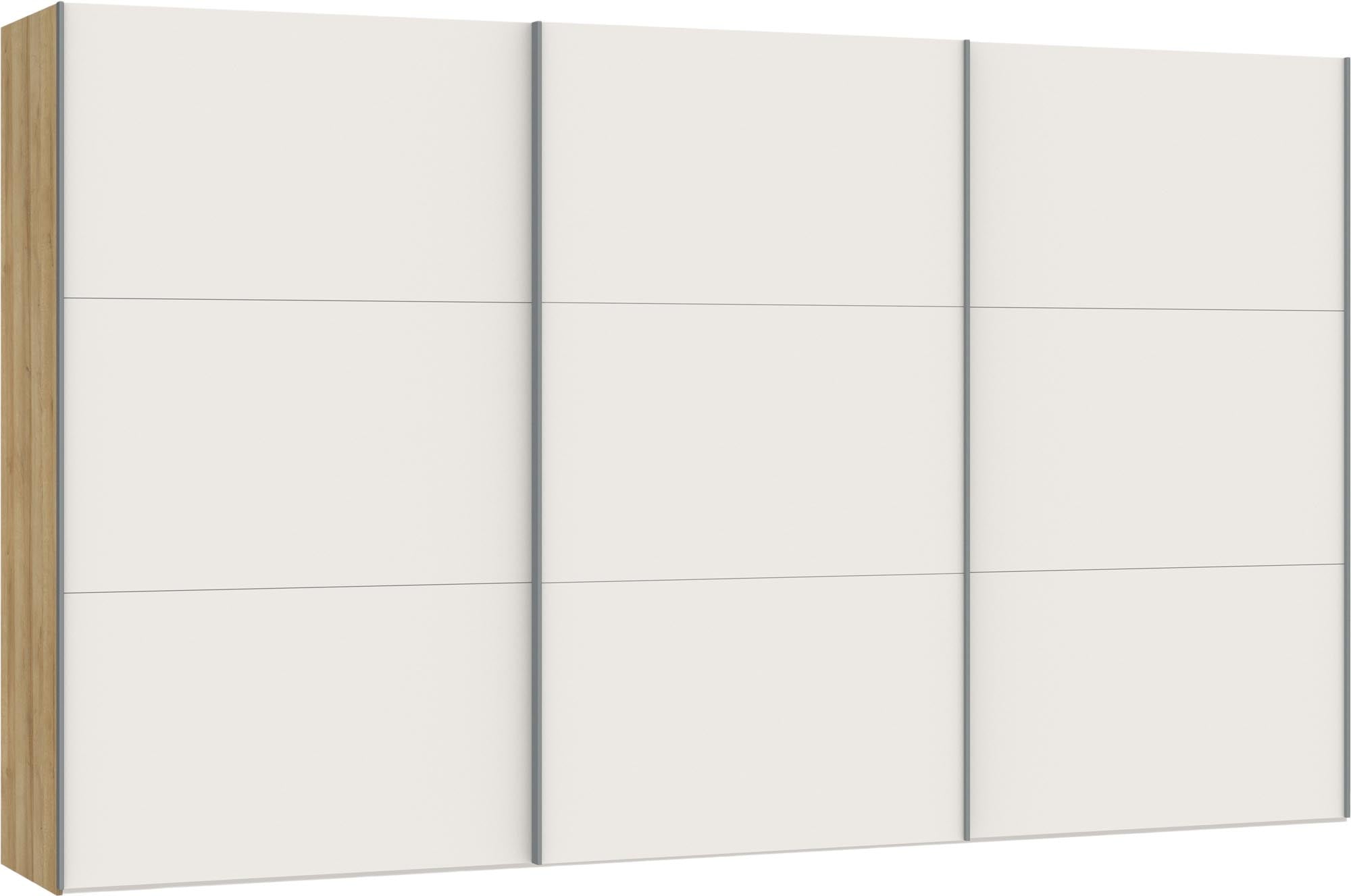 Geräumiger Jutzler Schwebetürenschrank in Cremeweiss, Modell XXXL.