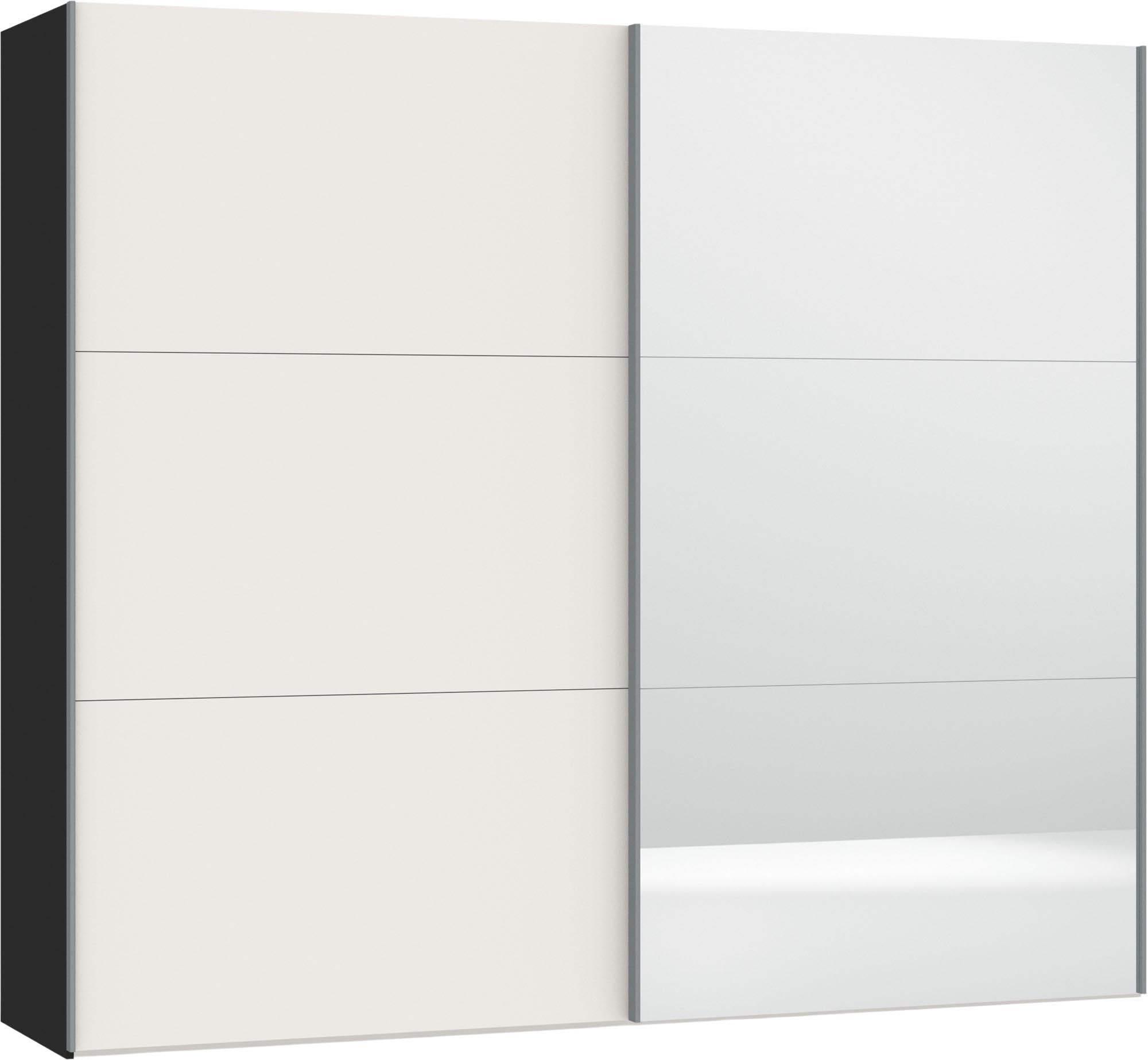 Eleganter Jutzler Schrank in Cremeweiss mit Spiegel und Zubehör.