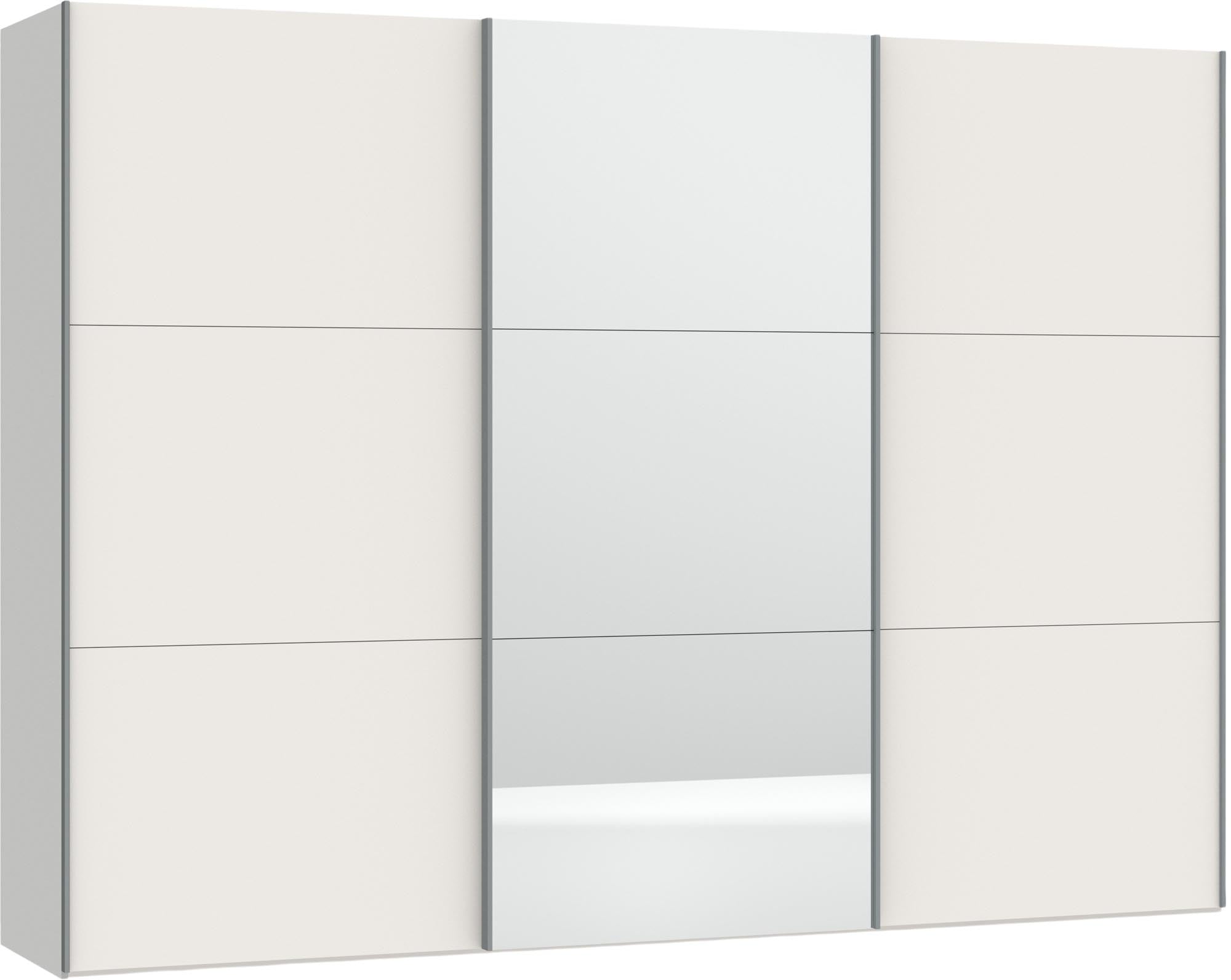 Eleganter Schwebetürenschrank XL in Cremeweiss mit Spiegel von Jutzler.