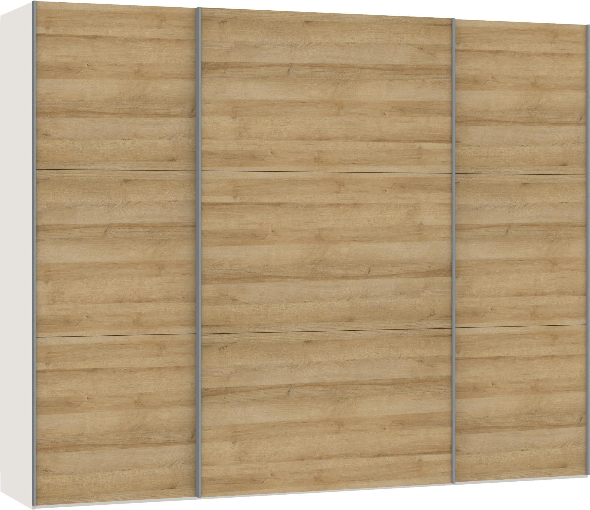 Stilvoller Jutzler Schwebetürenschrank L Eiche mit nützlichem Zubehör.