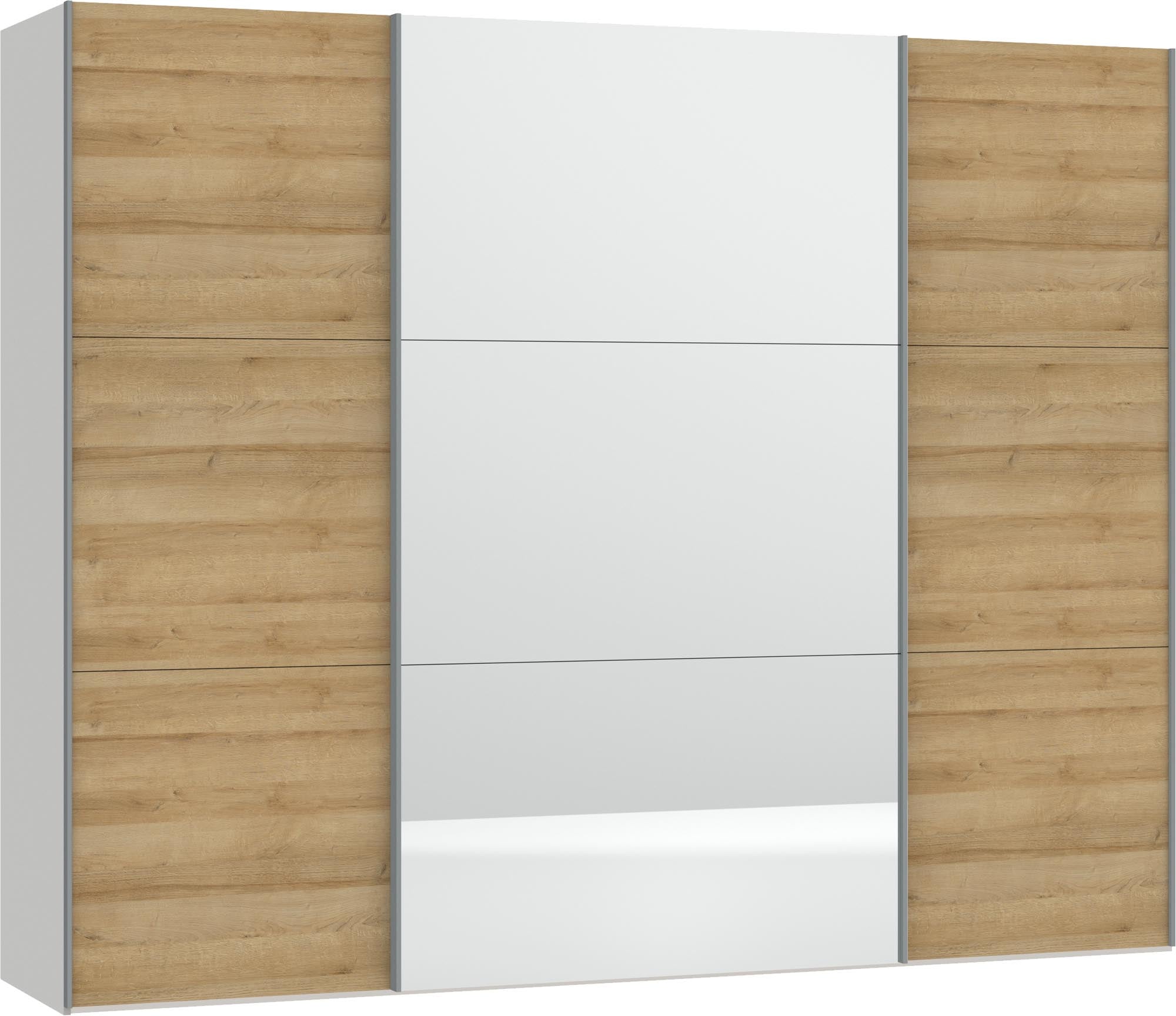 Jutzler Schwebetürenschrank L: Eiche & Spiegel für stilvolle Ordnung.