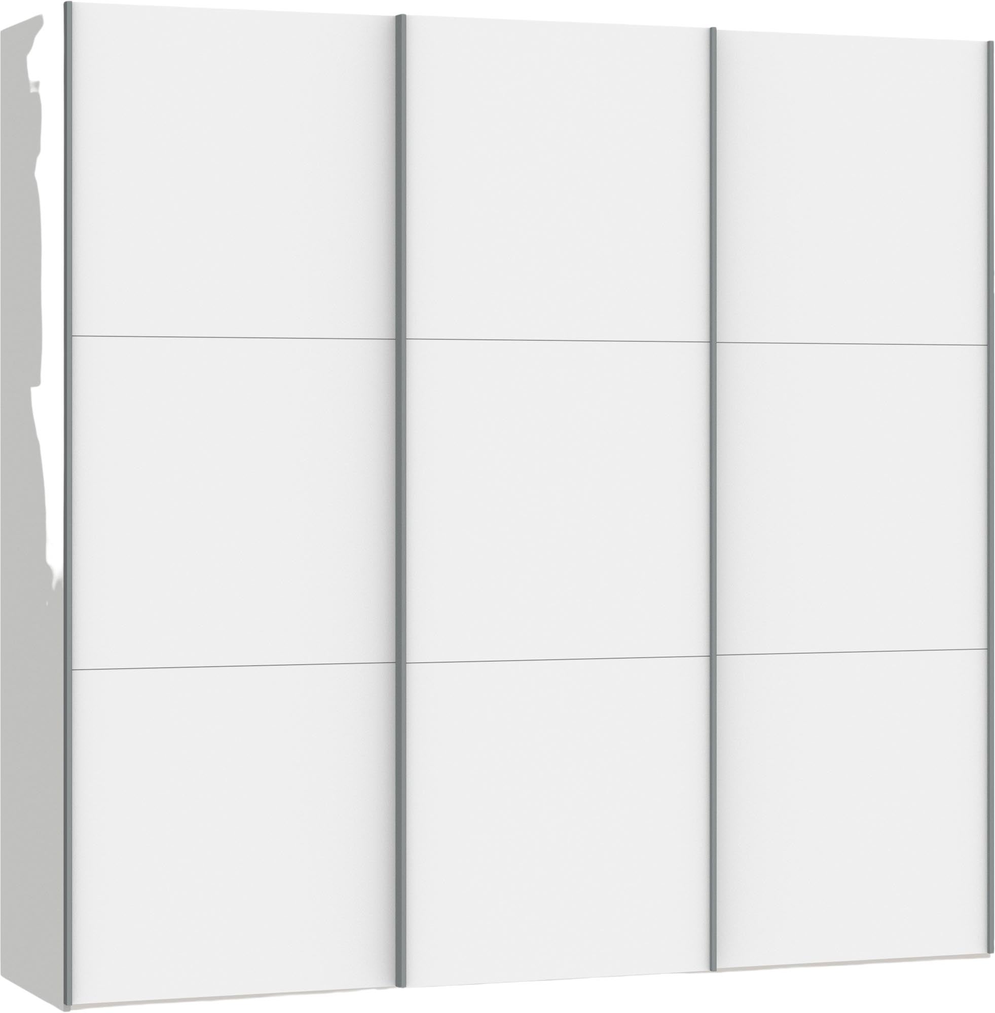 Eleganter Jutzler Schrank in Weiss mit anpassbarem Zubehör.