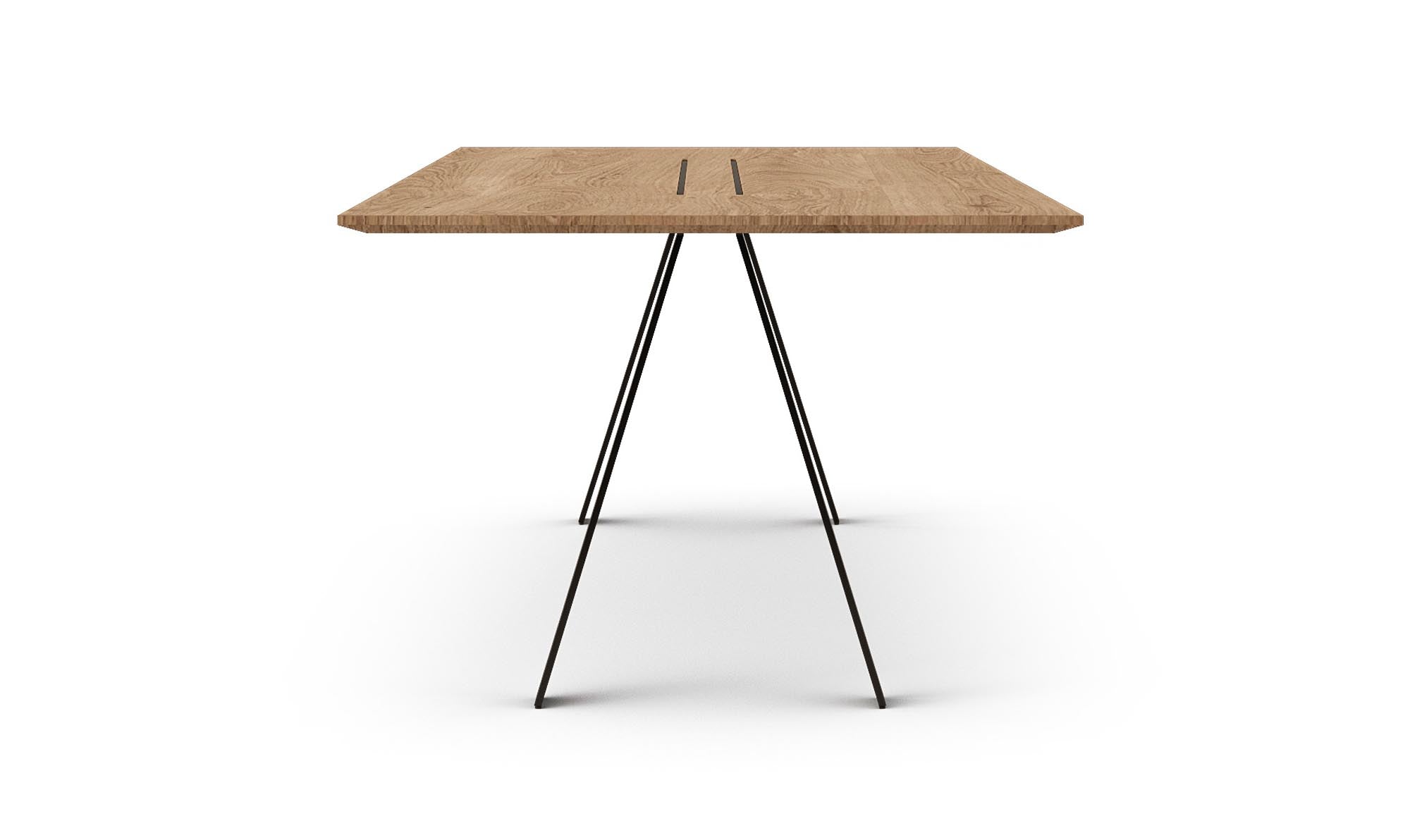 Erleben Sie den eleganten Airblade Tisch in Schwarz von Mobimex – ein zeitloses Design aus edler Eiche, das Funktionalität und Stil perfekt kombiniert.