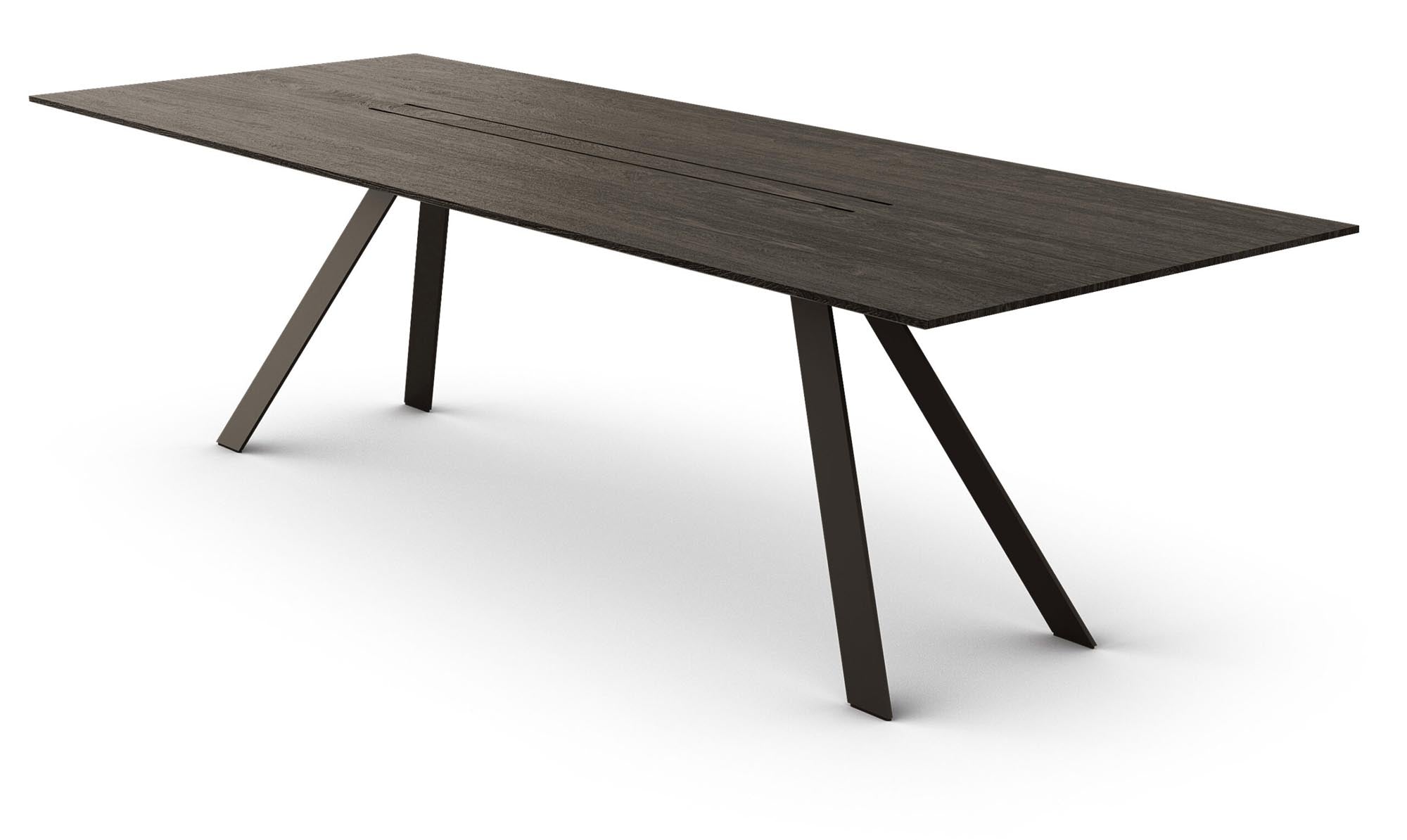 Entdecken Sie den Airblade Tisch black von Mobimex: Hochwertige Eiche trifft auf markante Metallakzente für stilvolle Essbereiche.