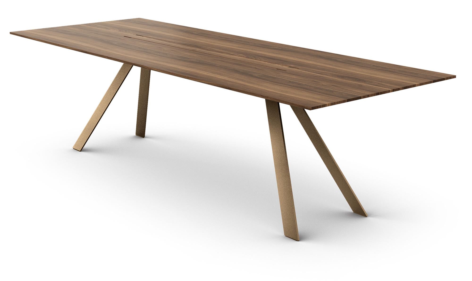 Entdecken Sie den Airblade Tisch in Bronze von Mobimex – die perfekte Kombination aus elegantem Design und funktionaler Vielseitigkeit für Ihr Büro.