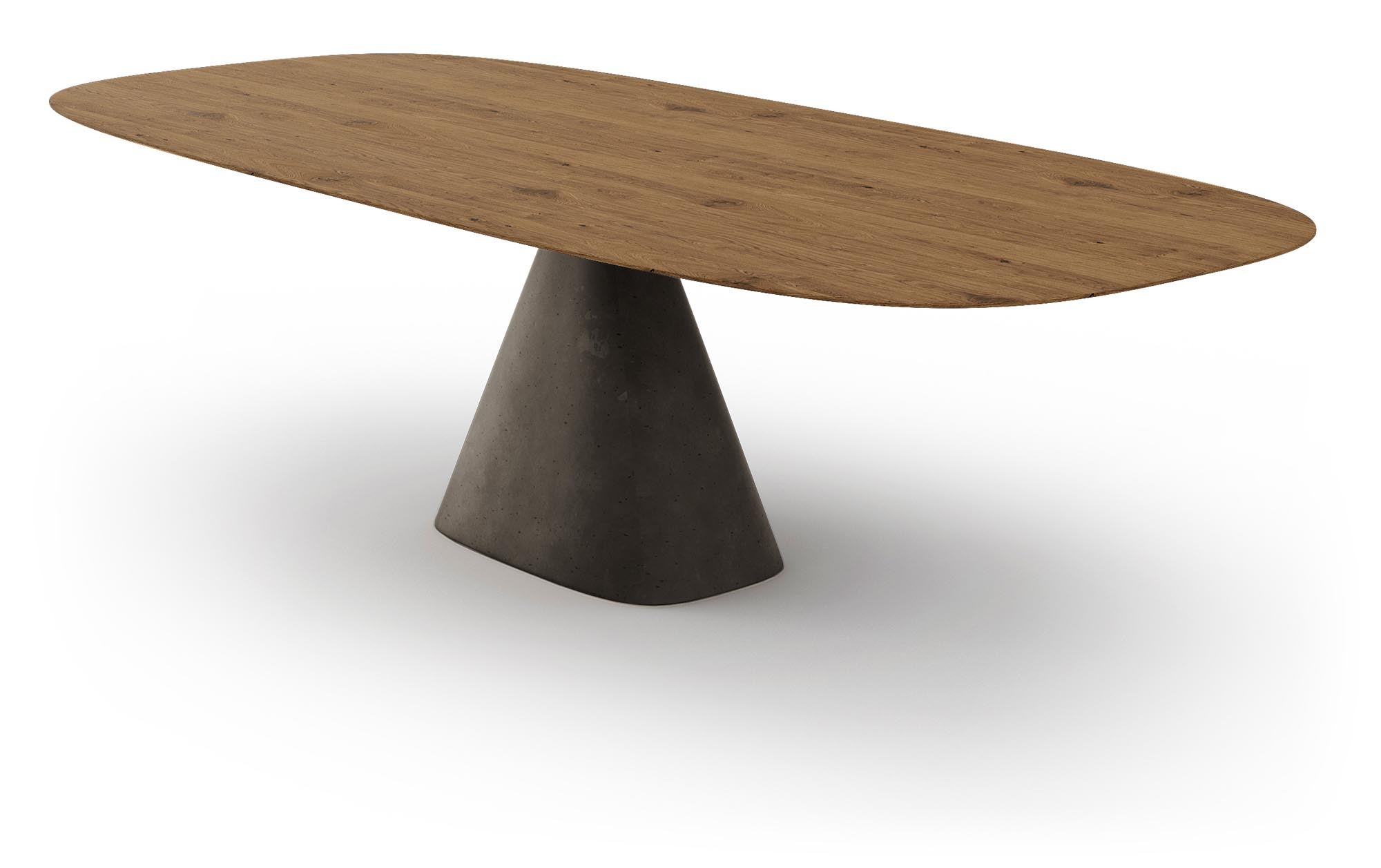 Eleganter ovaler Tisch Bridge in Anthrazit von Mobimex – perfekt für gemütliche Esszimmer und gesellige Zusammenkünfte.