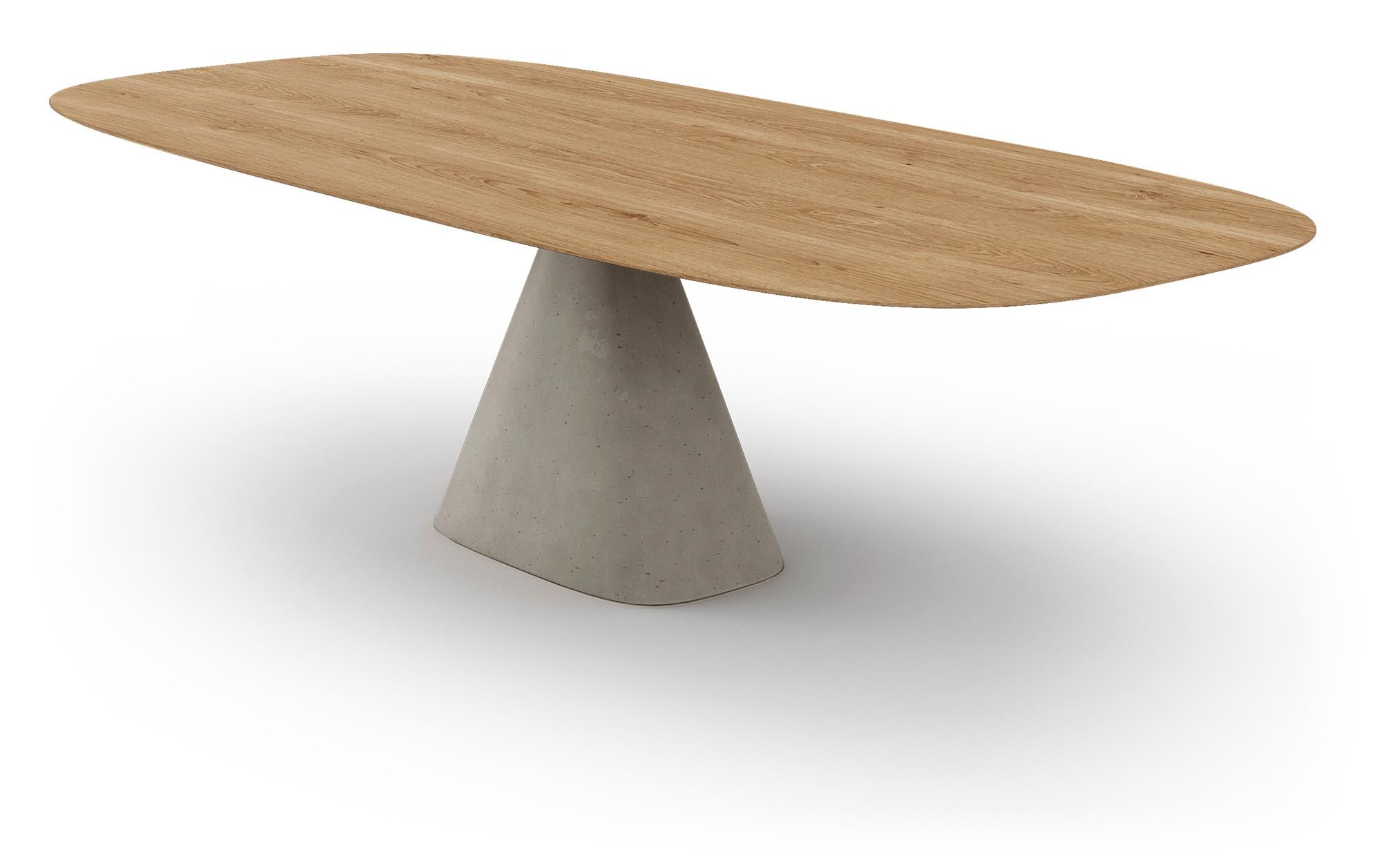 Der ovale Bridge Tisch in Creme von Mobimex vereint elegantes Design mit hochwertigem Massivholz und einem stabilen Stahlgestell.