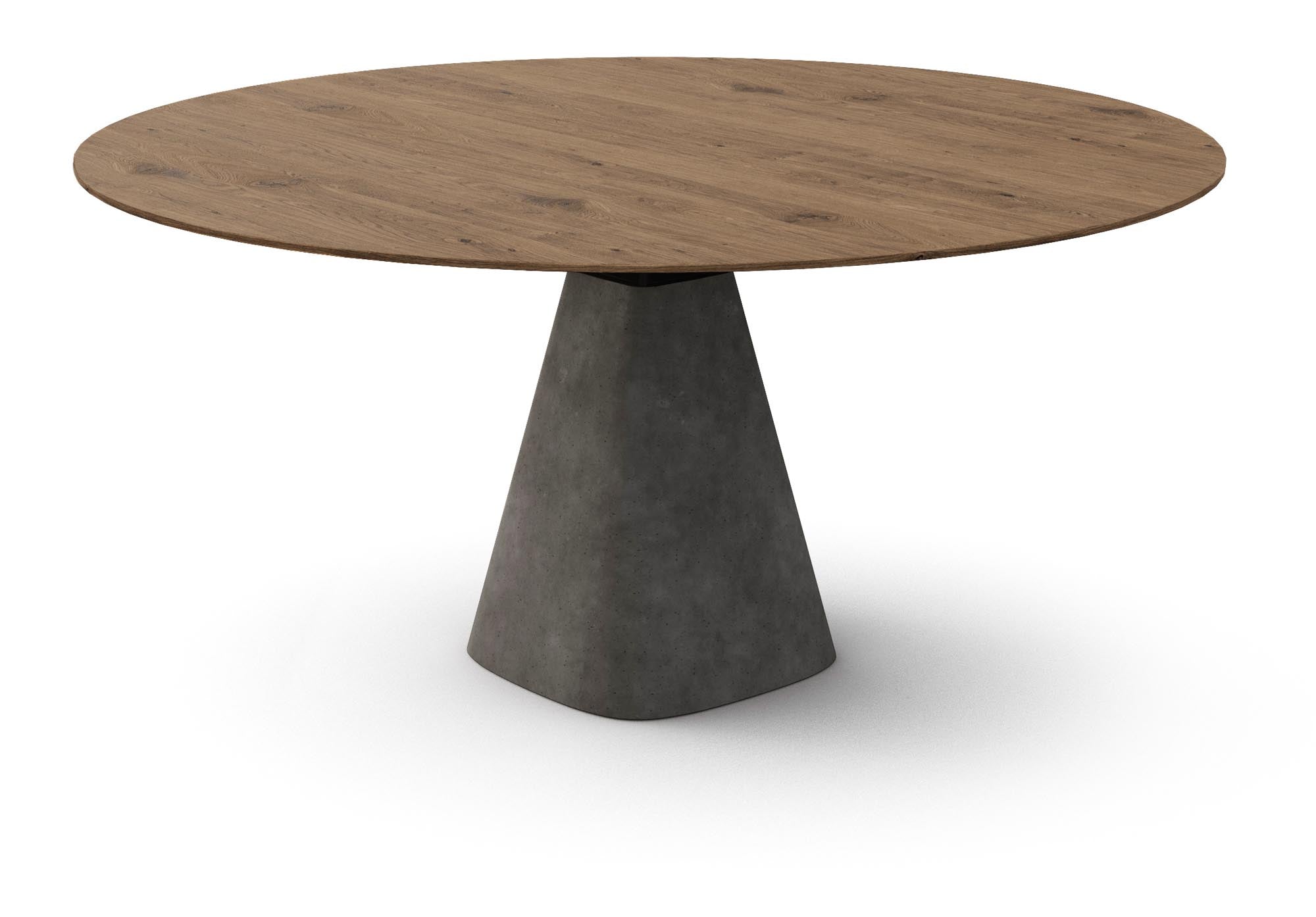 Eleganter runder Esstisch Bridge Round in stilvollem Anthrazit von Mobimex – ideal für zeitgemäße Esszimmergestaltung.