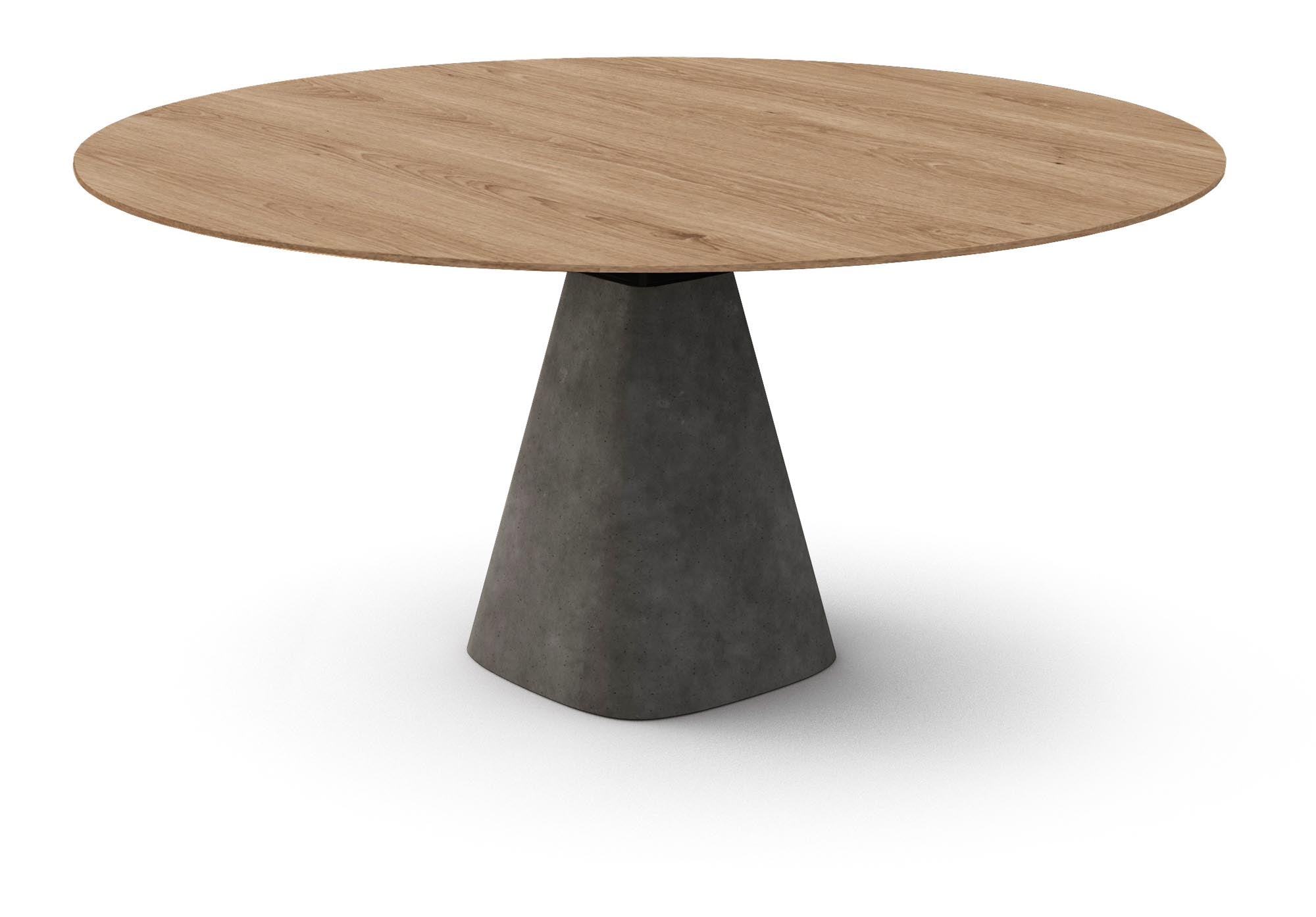 Moderner runder Esstisch Bridge Round in stilvollem Anthrazit von Mobimex – ideal für zeitgemäße Esszimmergestaltung.