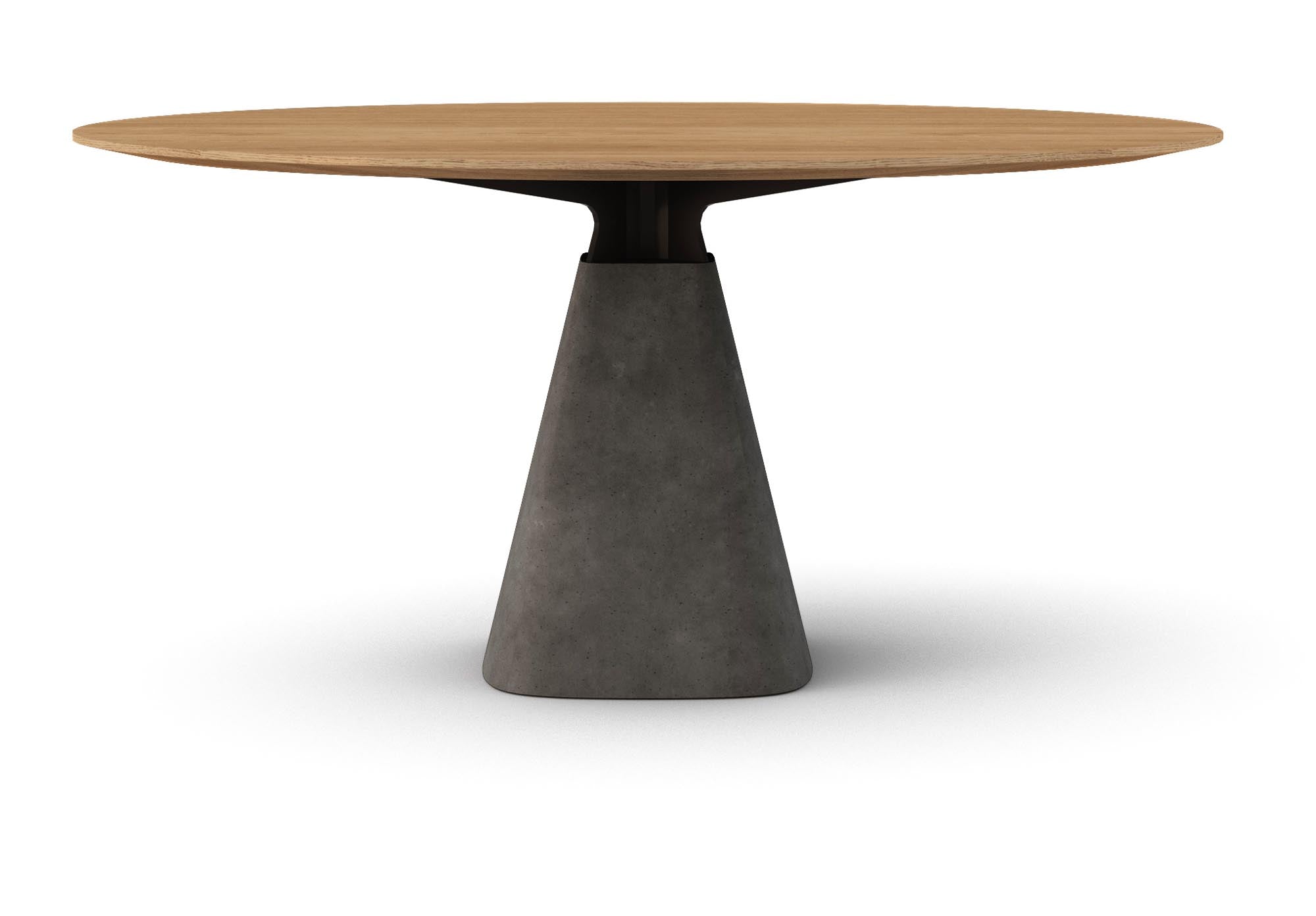 Eleganter runder Esstisch Bridge Round von Mobimex in modernem Anthrazit, ideal für zeitgemäße Esszimmergestaltung.