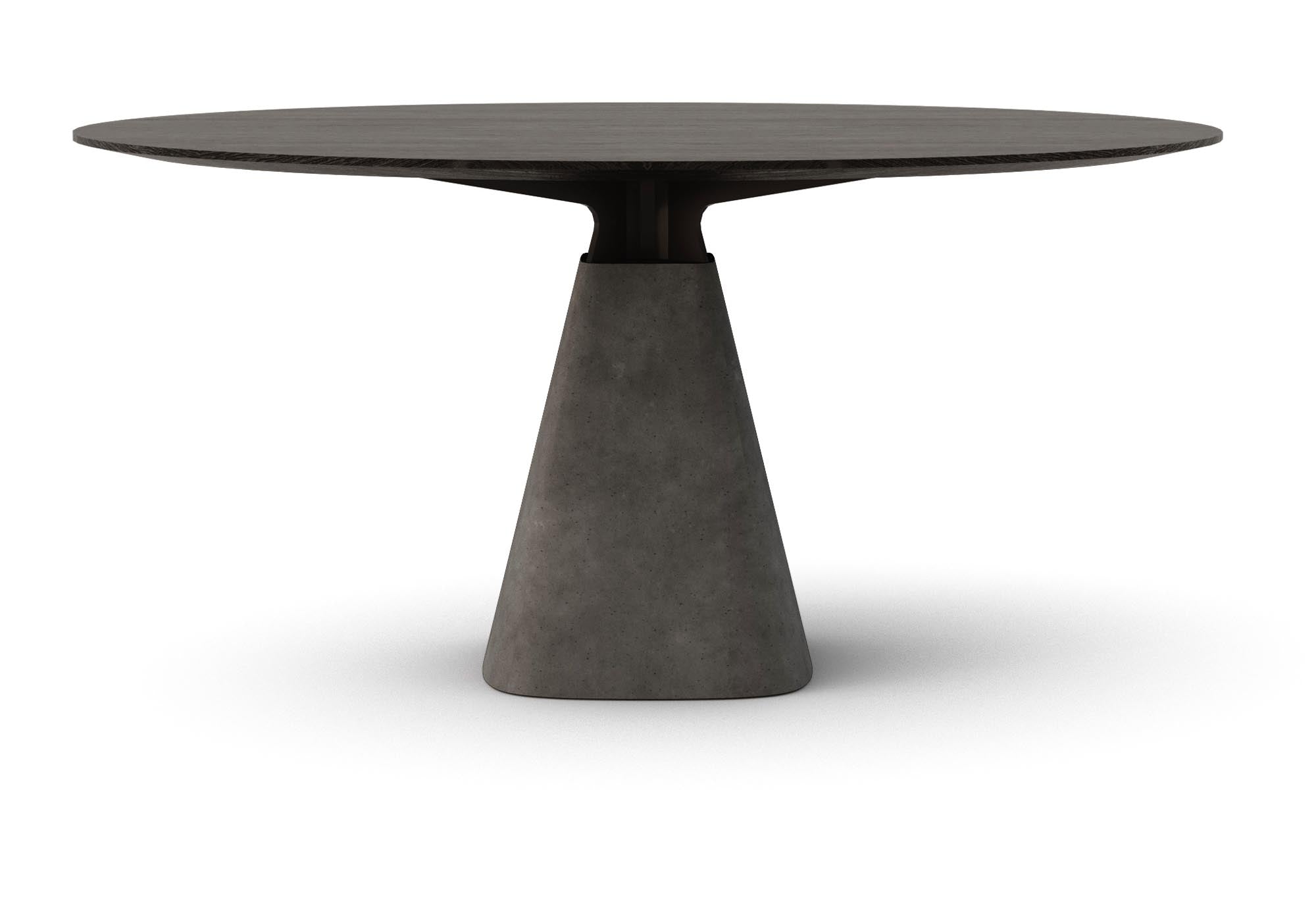 Moderner runder Esstisch Bridge Round in stilvollem Anthrazit von Mobimex, perfekt für einladende Essbereiche und zeitgemäße Einrichtung.