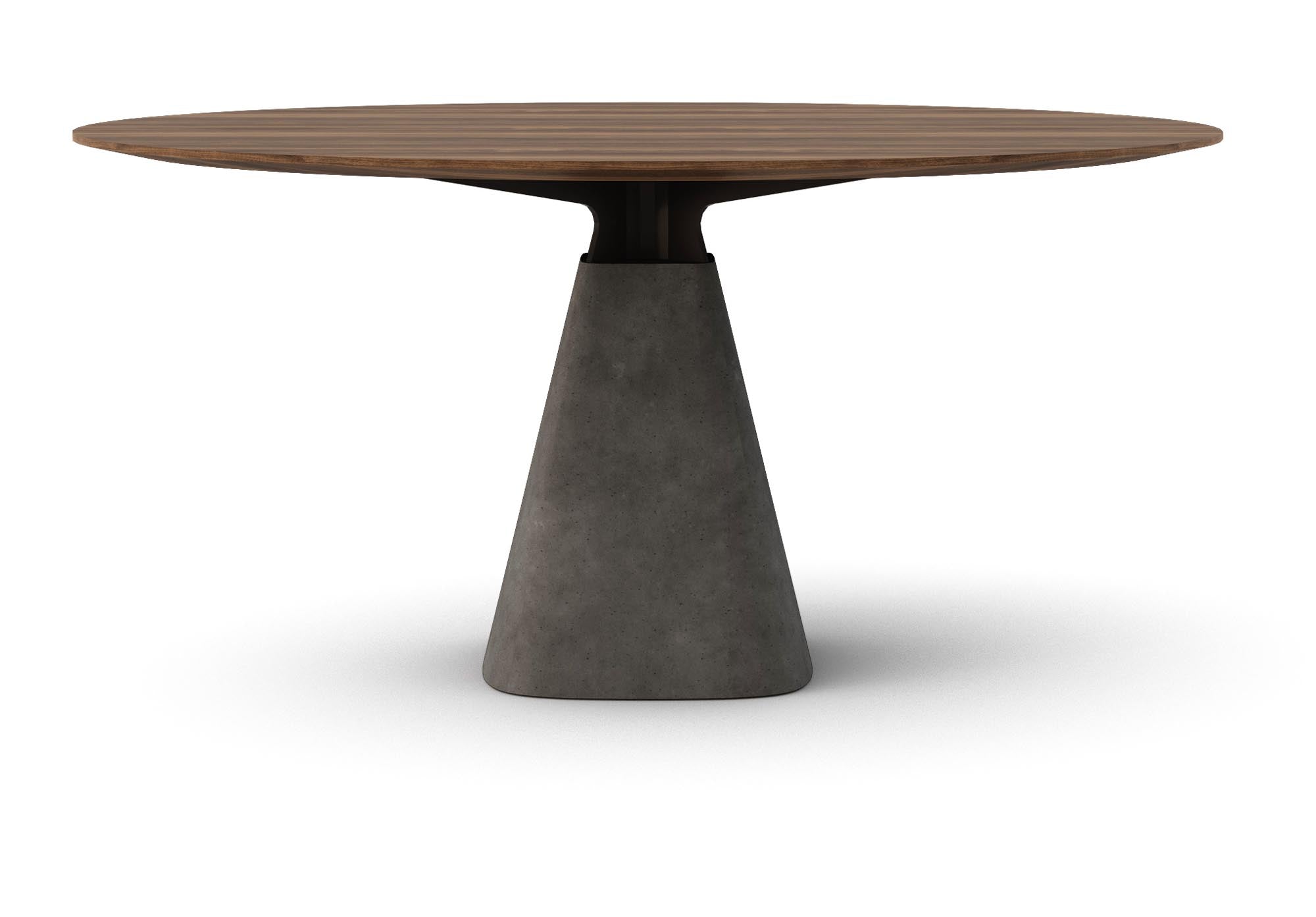 Moderner runder Esstisch Bridge Round in stilvollem Anthrazit von Mobimex – ideal für zeitgemäße Esszimmergestaltung.