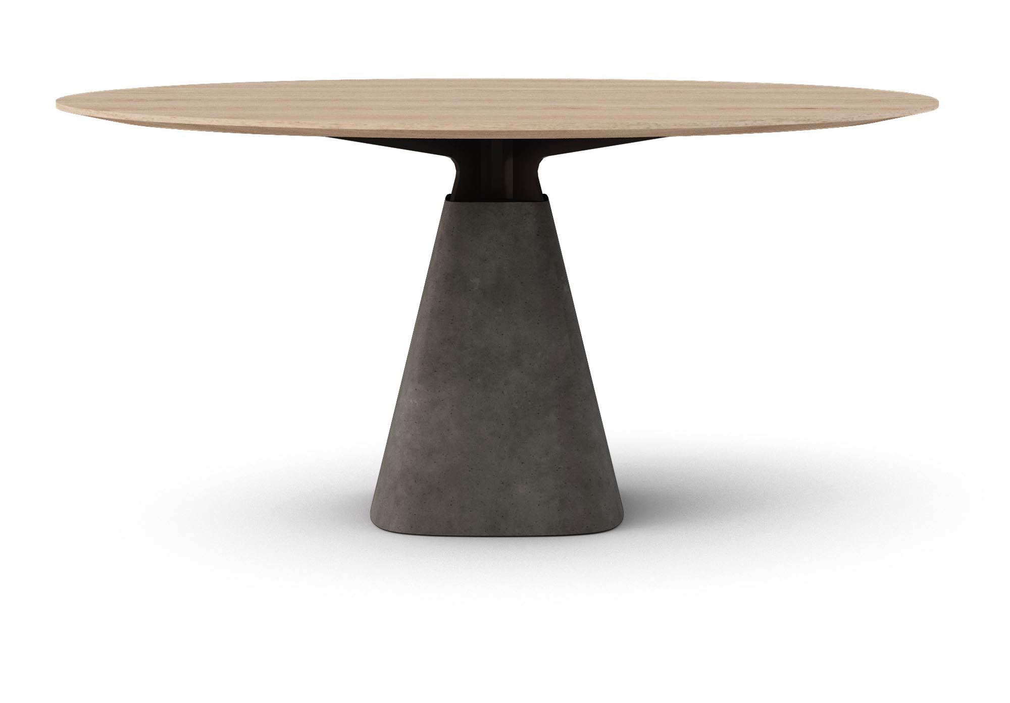 Moderner runder Esstisch Bridge Round in stilvollem Anthrazit von Mobimex – ideal für zeitgemäße Esszimmergestaltung.