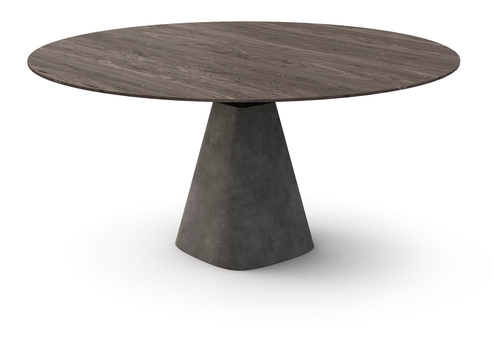 Eleganter runder Esstisch Bridge Round in stilvollem Anthrazit von Mobimex – ideal für zeitgemäße Esszimmergestaltung.