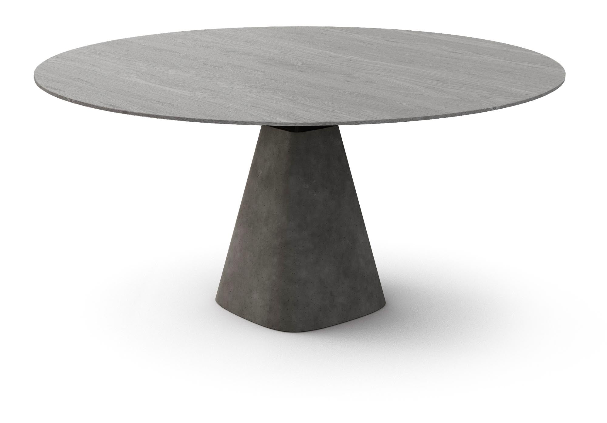 Eleganter runder Esstisch Bridge Round in stilvollem Anthrazit von Mobimex – ideal für zeitgemäße Esszimmergestaltung.