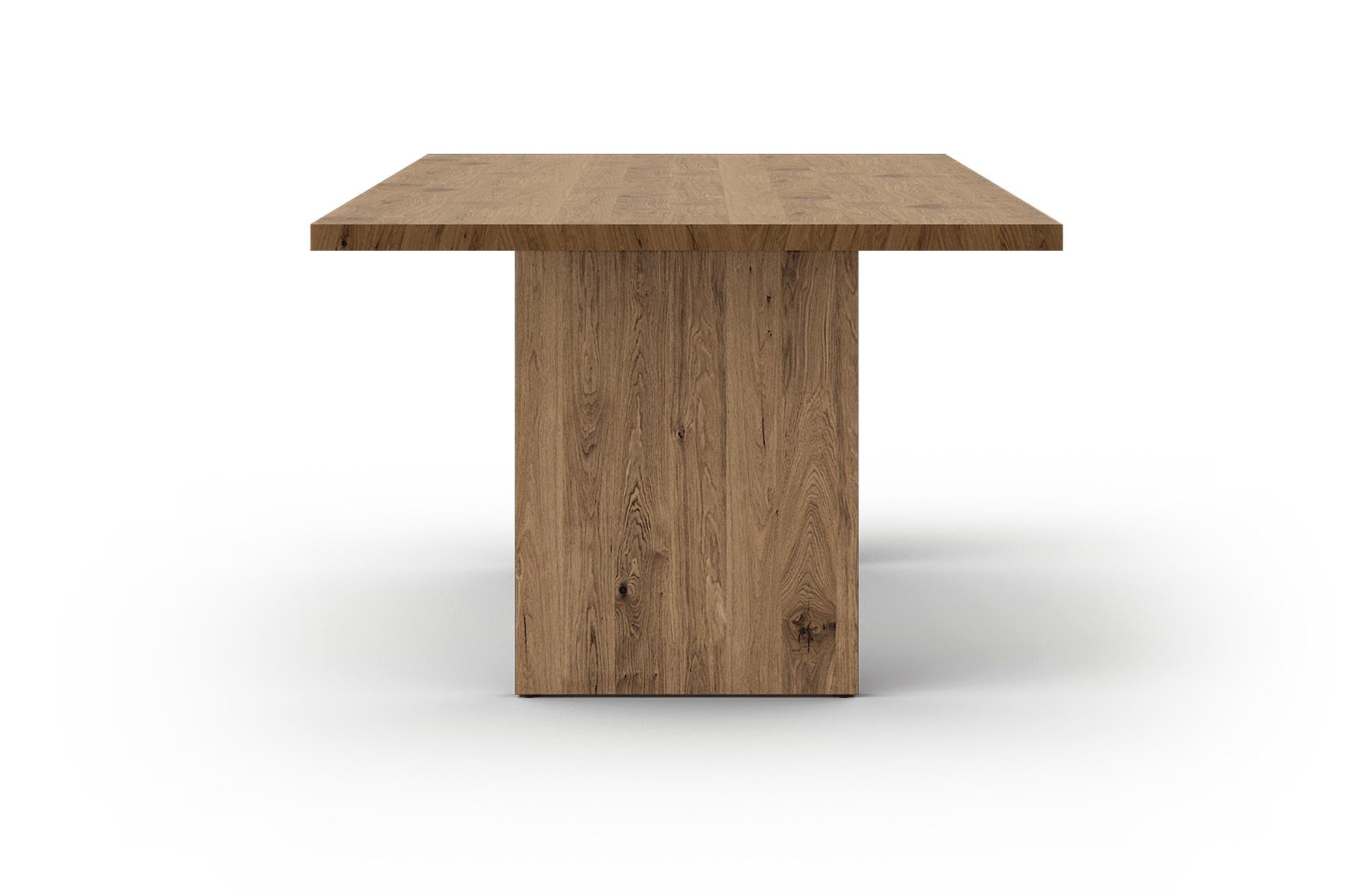 Entdecken Sie den Flank Massivholztisch von Mobimex – ein elegantes Möbelstück, das Funktionalität und zeitloses Design vereint.