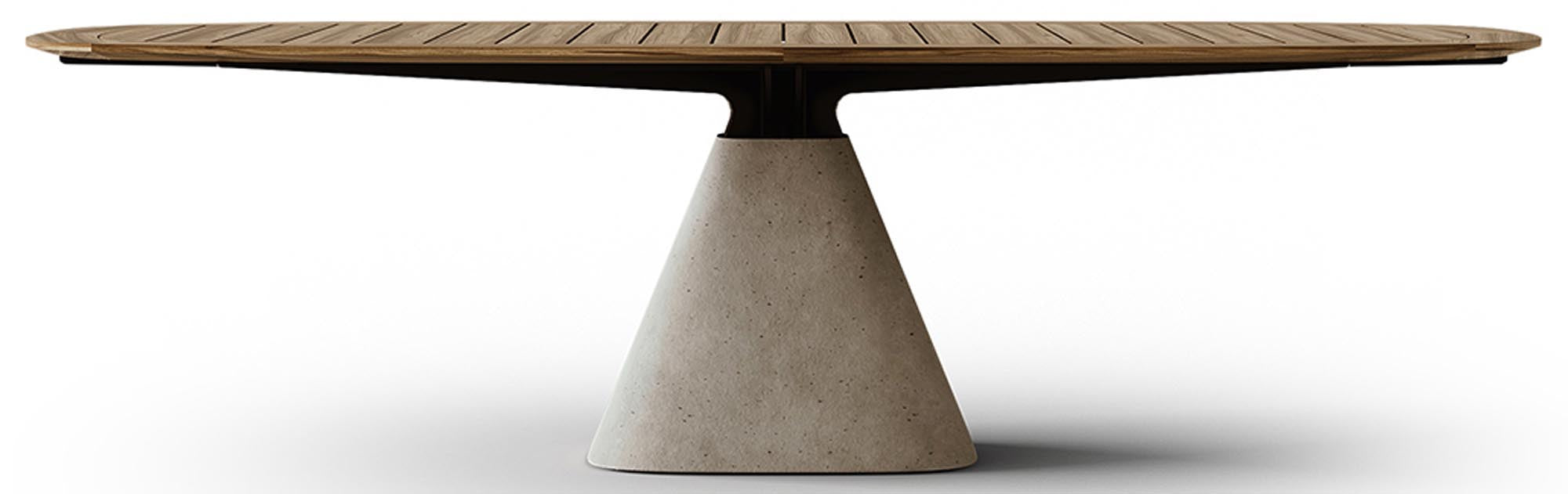 Ovaler Gartentisch Bridge aus Akazie von Mobimex – stilvolles Design für gemütliche Stunden im Freien.