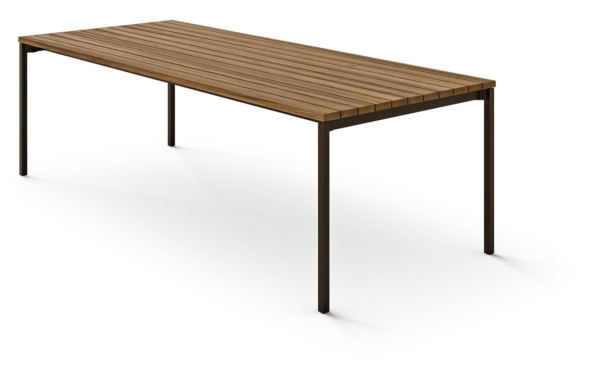 Eleganter Akazien-Tisch DAN von Mobimex für stilvolle Aussenbereiche.