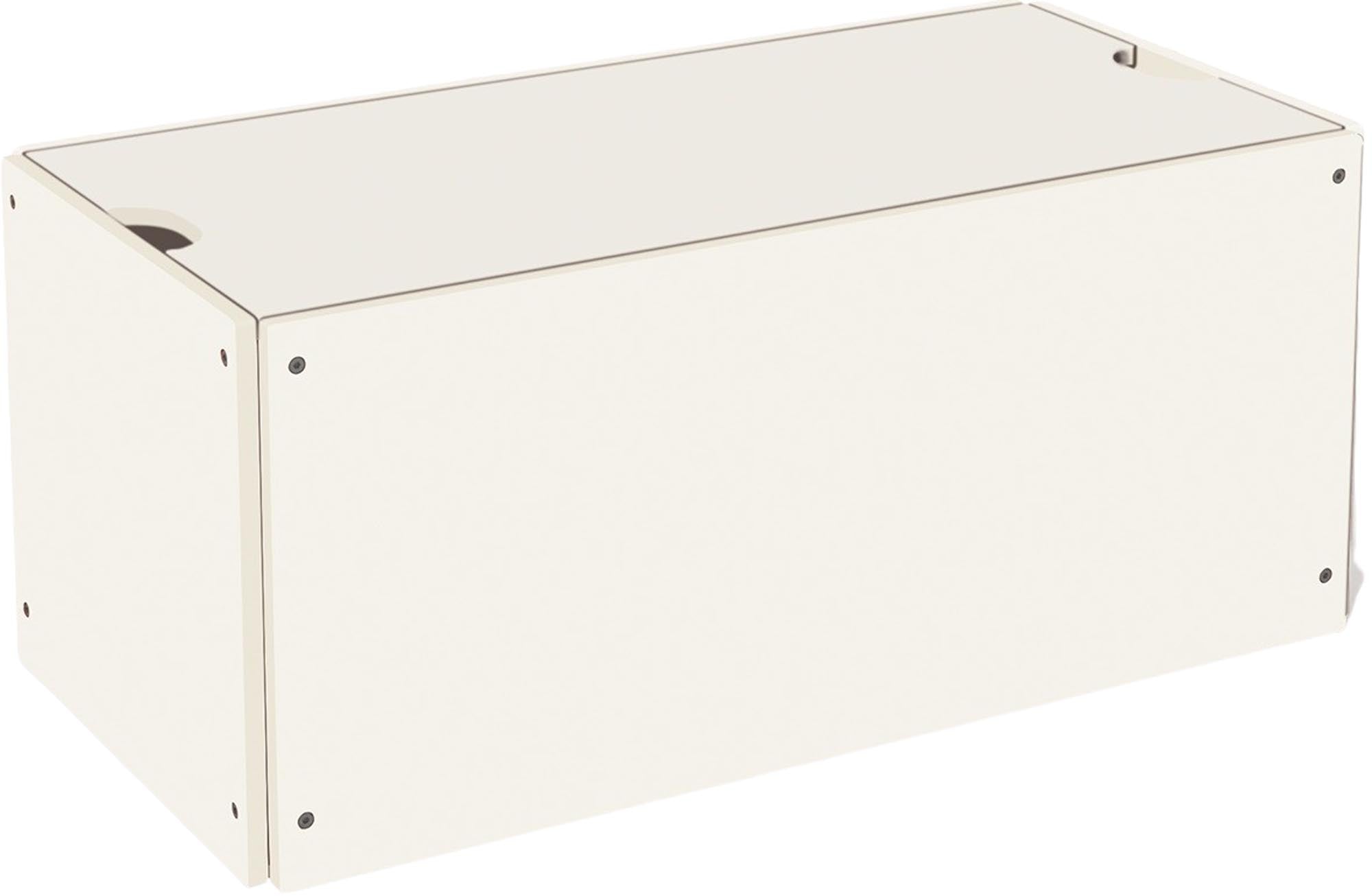 Stilvoller Bettkasten mit Deckel für perfekte Schlafzimmerorganisation.