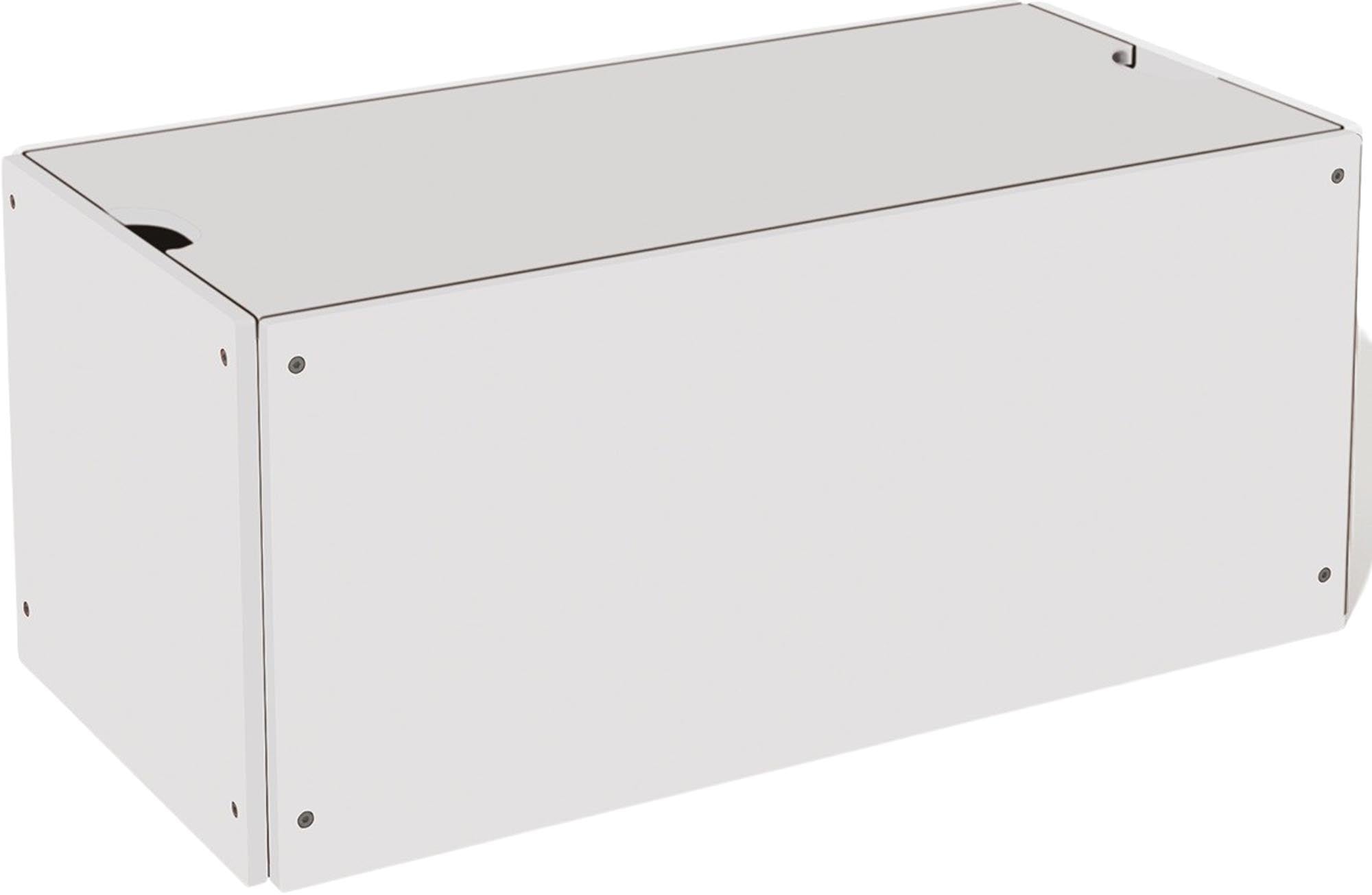 Stilvoller Bettkasten mit Deckel für perfekte Schlafzimmerorganisation.