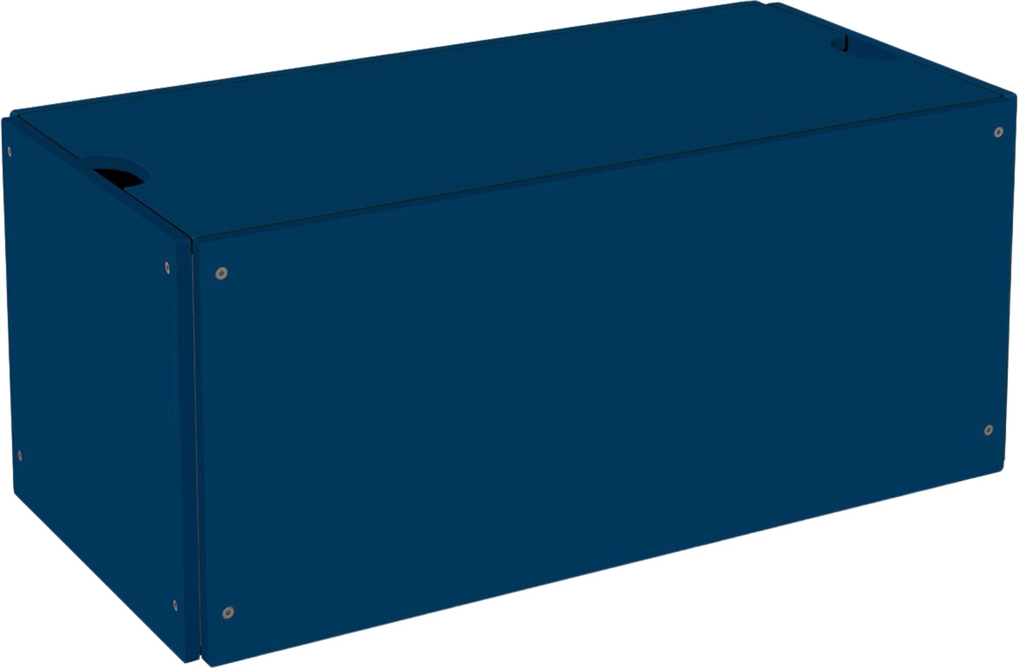 Stilvoller Bettkasten mit Deckel für perfekte Schlafzimmerorganisation.