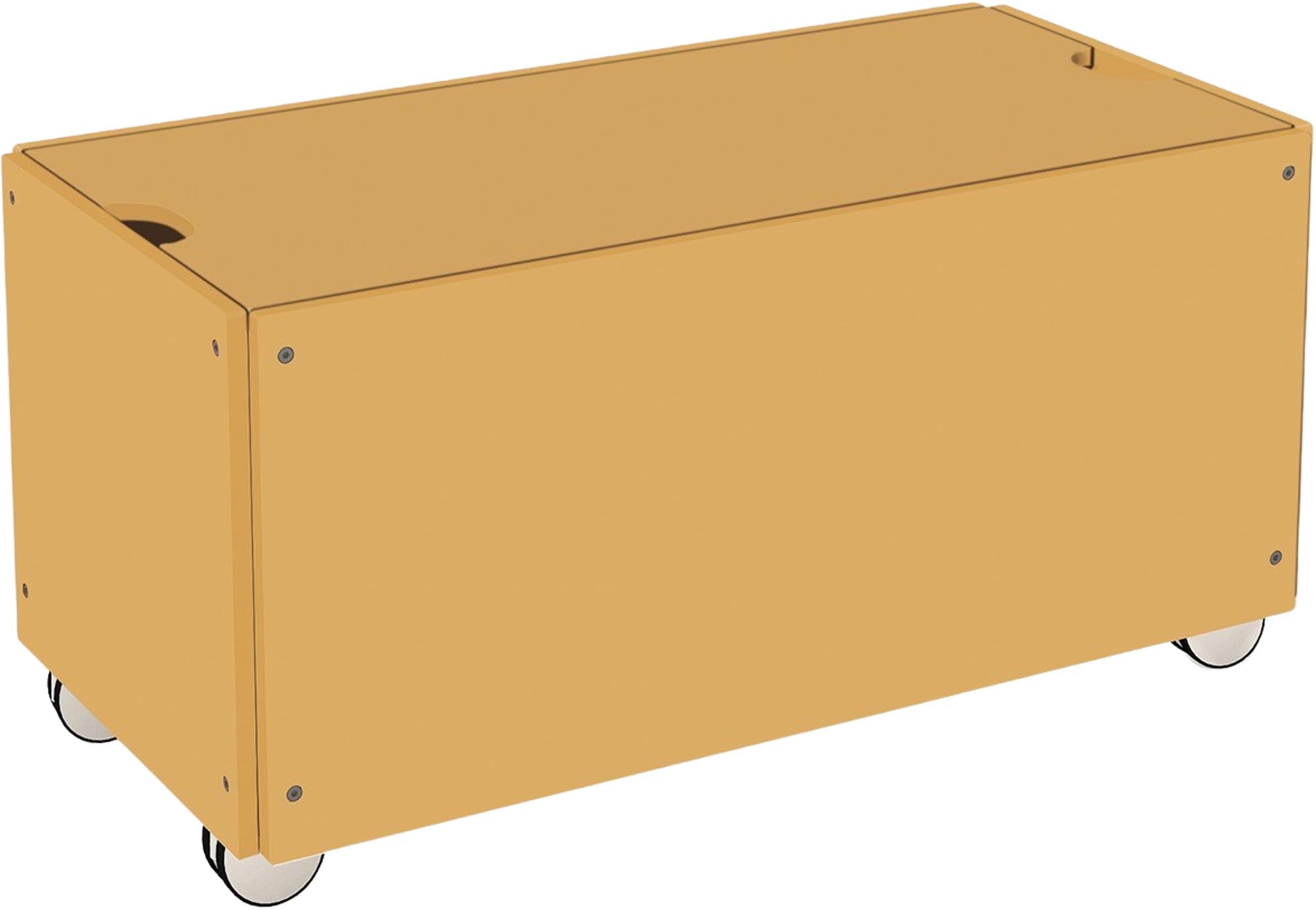 Stilvoller Bettkasten mit Deckel für cleveren Stauraum im Schlafzimmer.