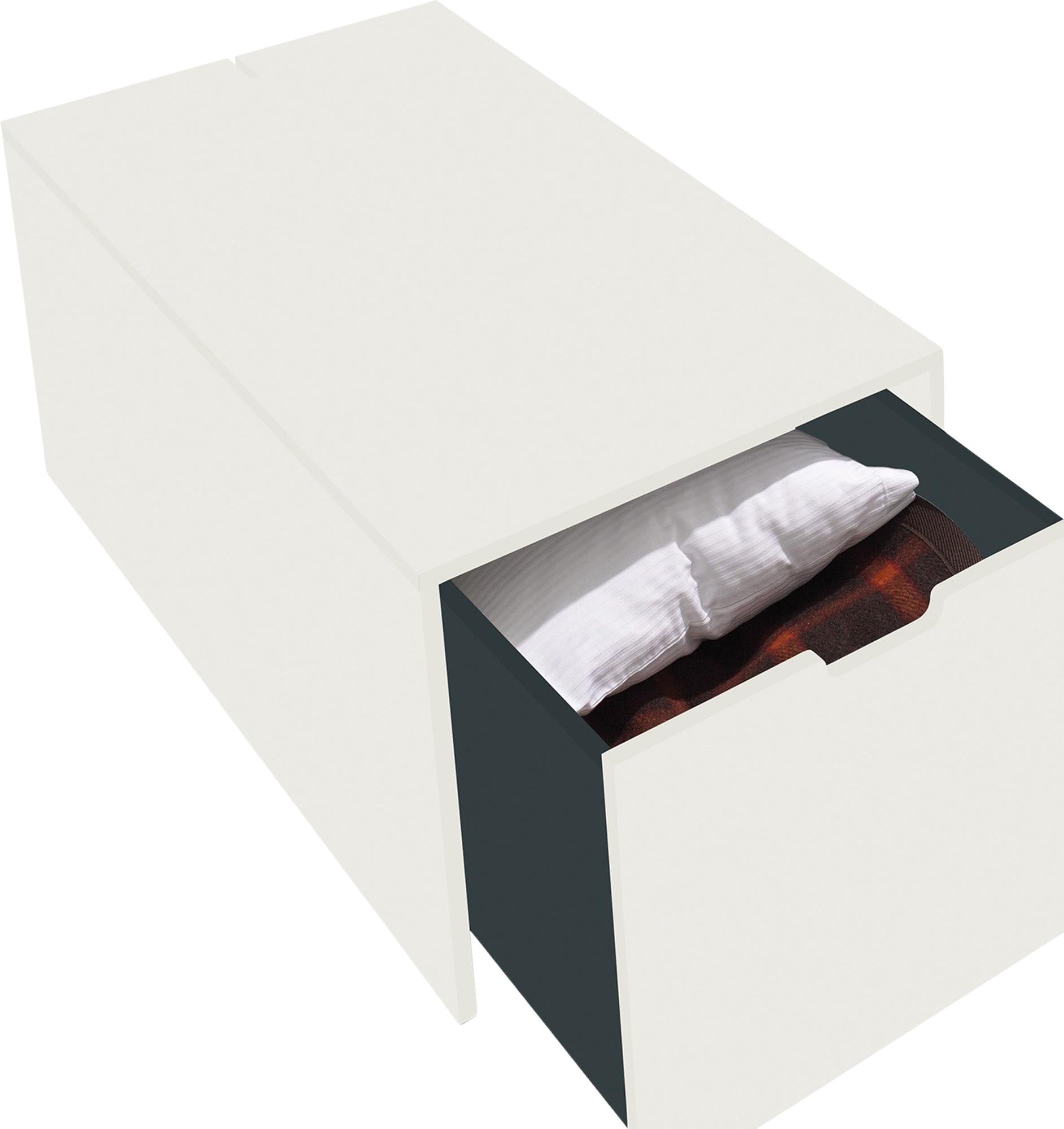 Bettkasten16: Stilvoller Stauraum mit klassischem Schubkasten-Design.