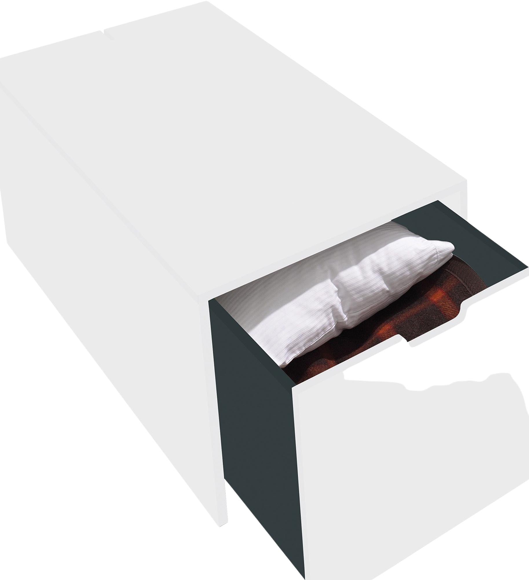 Bettkasten16: Eleganter Stauraum mit zeitlosem Schubkasten-Design.