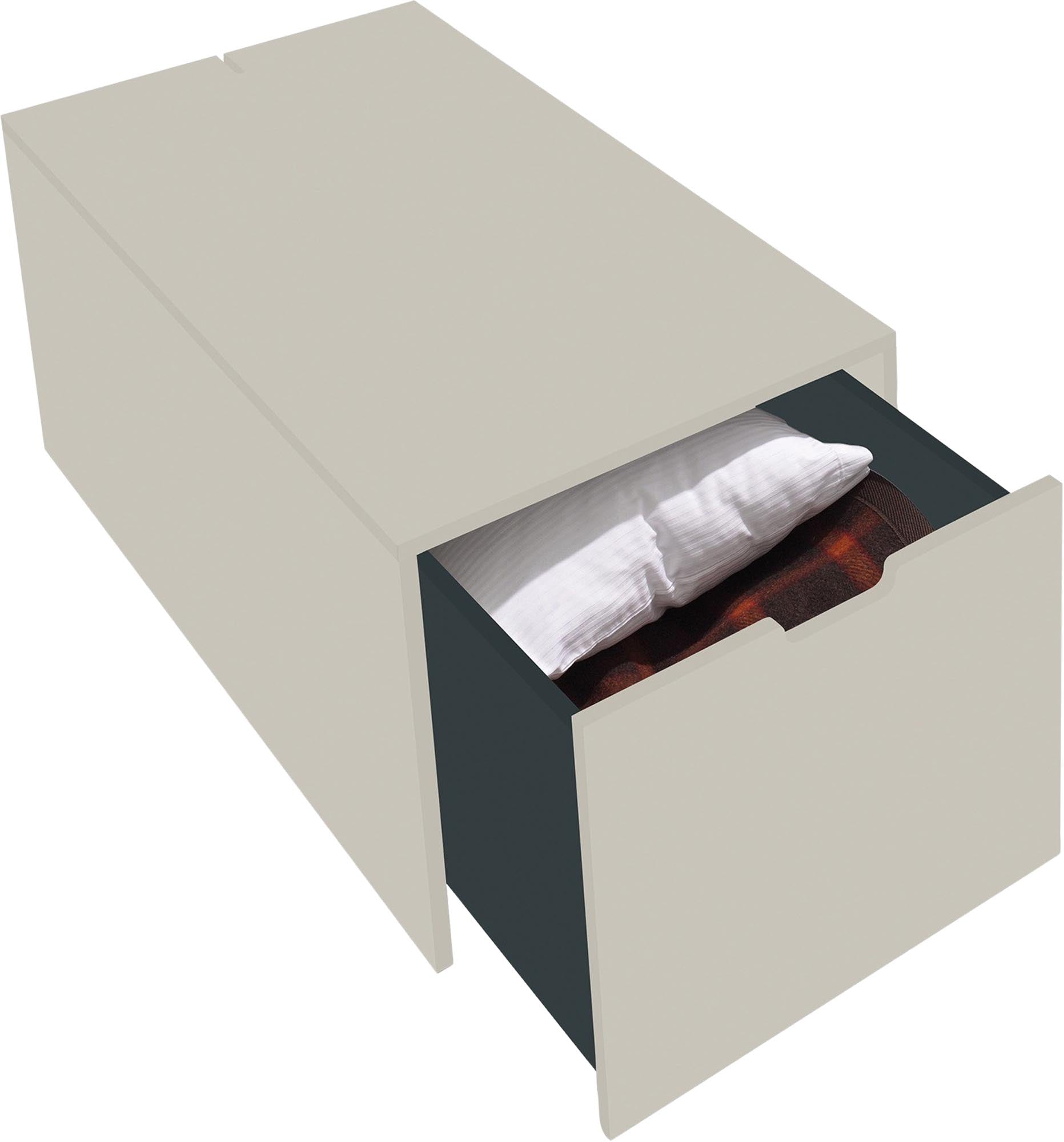 Entdecken Sie den Bettkasten16 von Müller Möbelwerkstätten: Eleganter Stauraum mit einem klassischen Schubkasten für Ihr Zuhause.