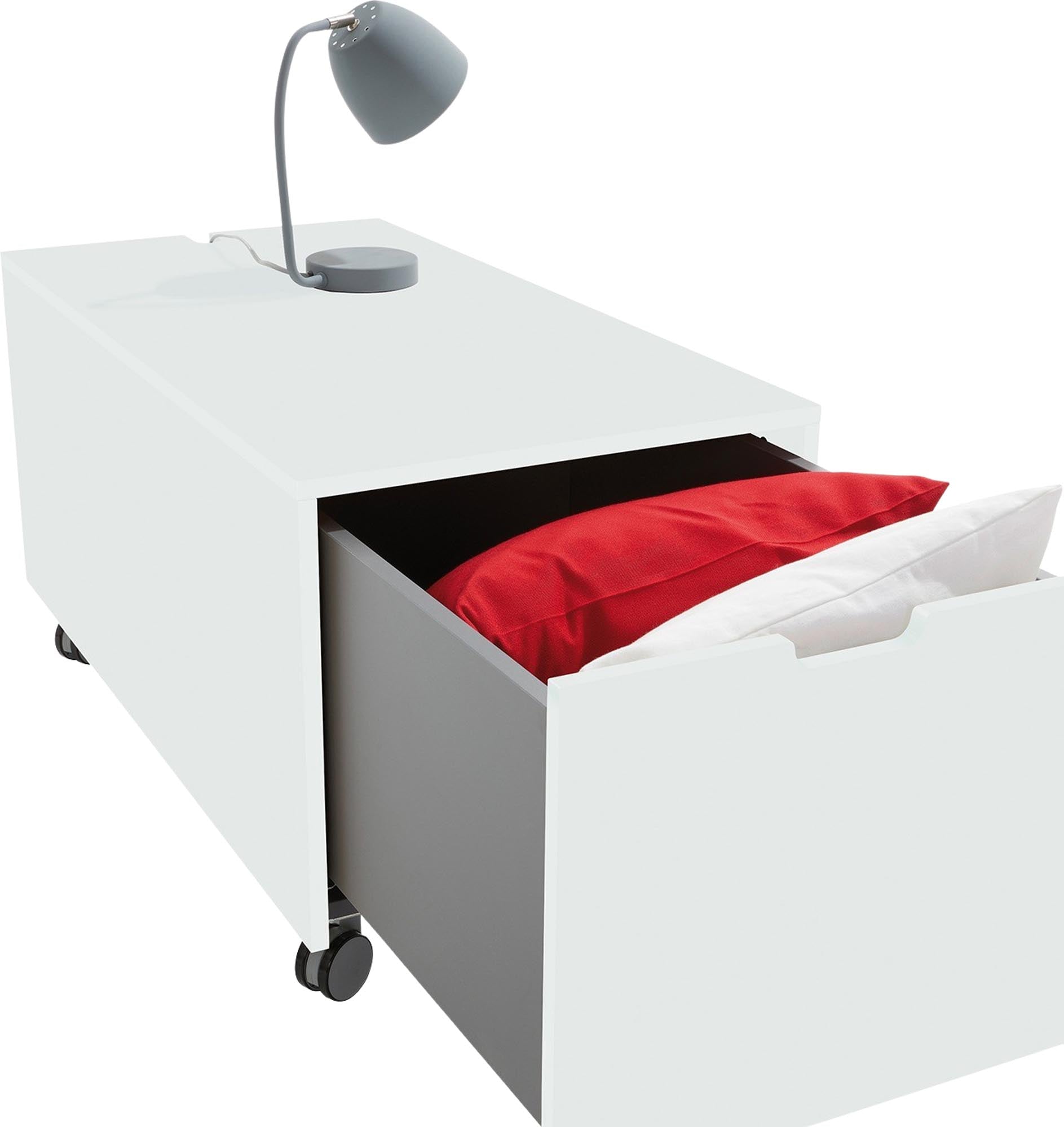 Bettkasten16 von Müller Möbelwerkstätten: Stilvoller Stauraum mit praktischem Schubkasten für mehr Ordnung und Komfort im Schlafzimmer.