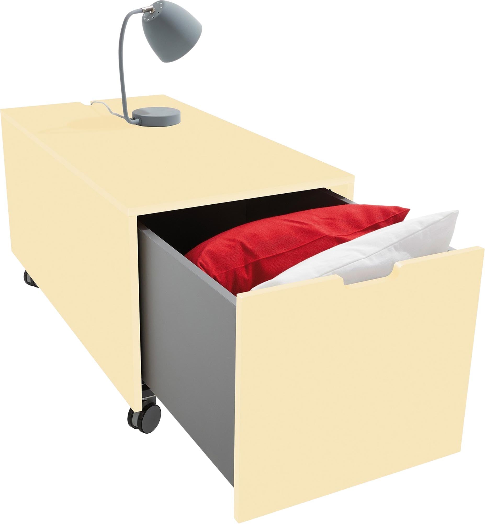 Bettkasten16 von Müller Möbelwerkstätten: Eleganter Stauraum mit praktischem Schubkasten für mehr Ordnung und Komfort im Schlafzimmer.