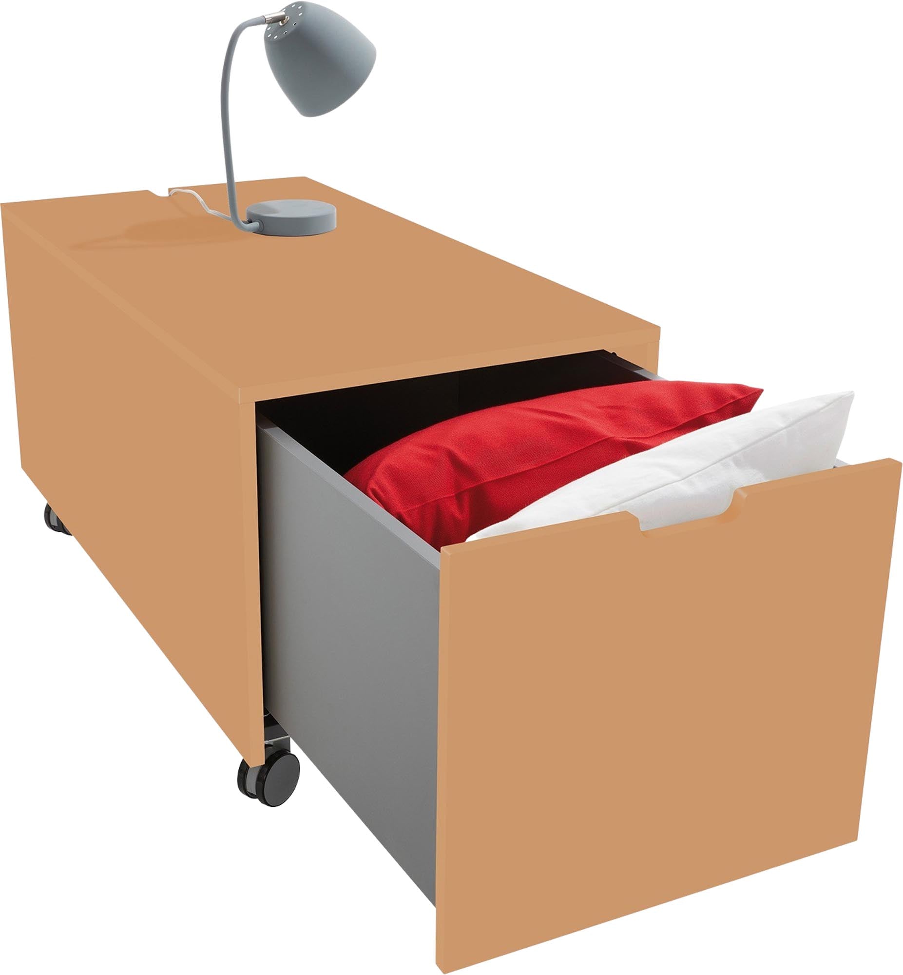 Bettkasten16 von Müller Möbelwerkstätten: Eleganter Stauraum mit praktischem Schubkasten für mehr Ordnung und Komfort im Schlafzimmer.