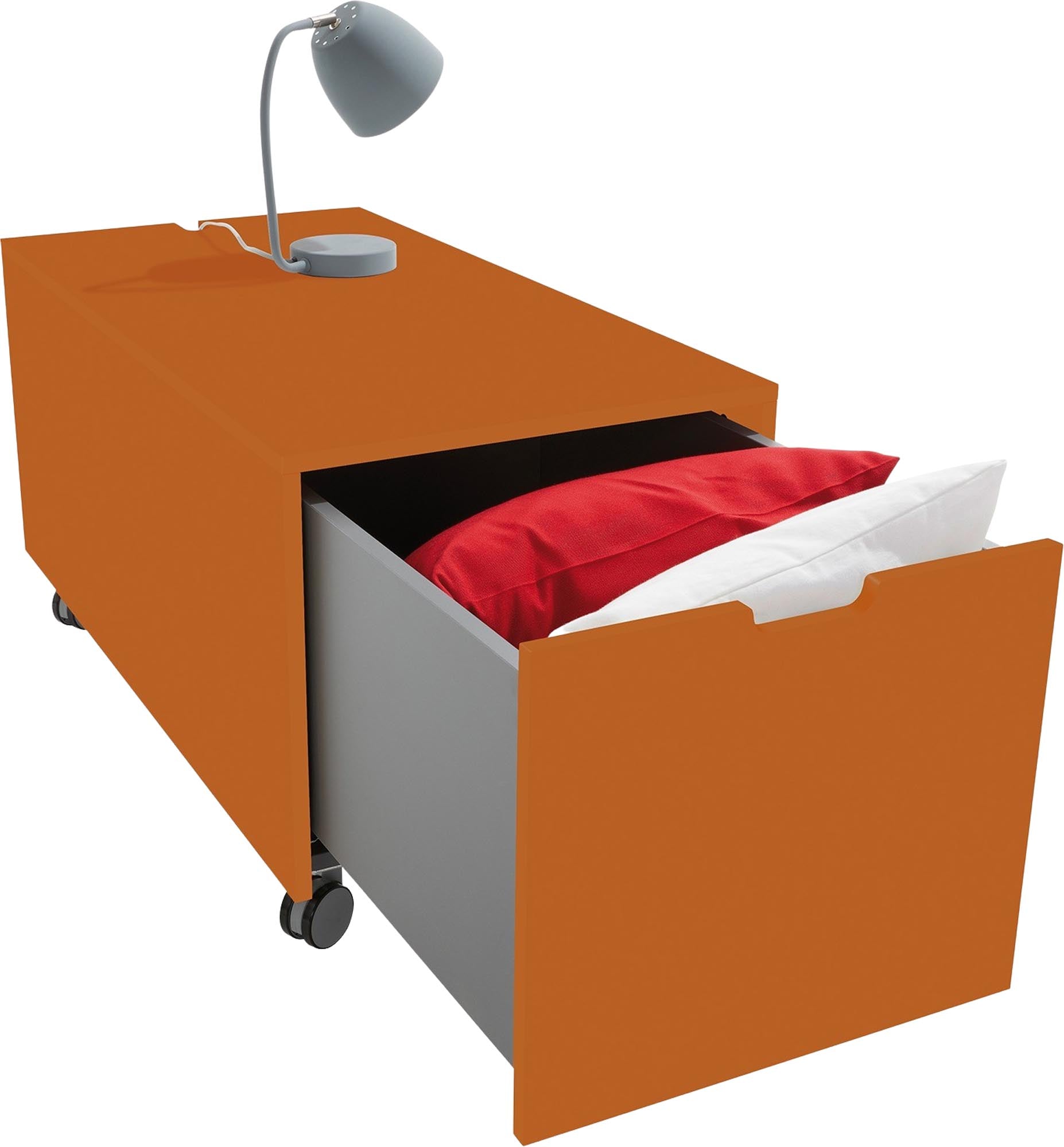 Bettkasten16 von Müller Möbelwerkstätten: Eleganter Stauraum mit praktischem Schubkasten für mehr Ordnung und Komfort im Schlafzimmer.