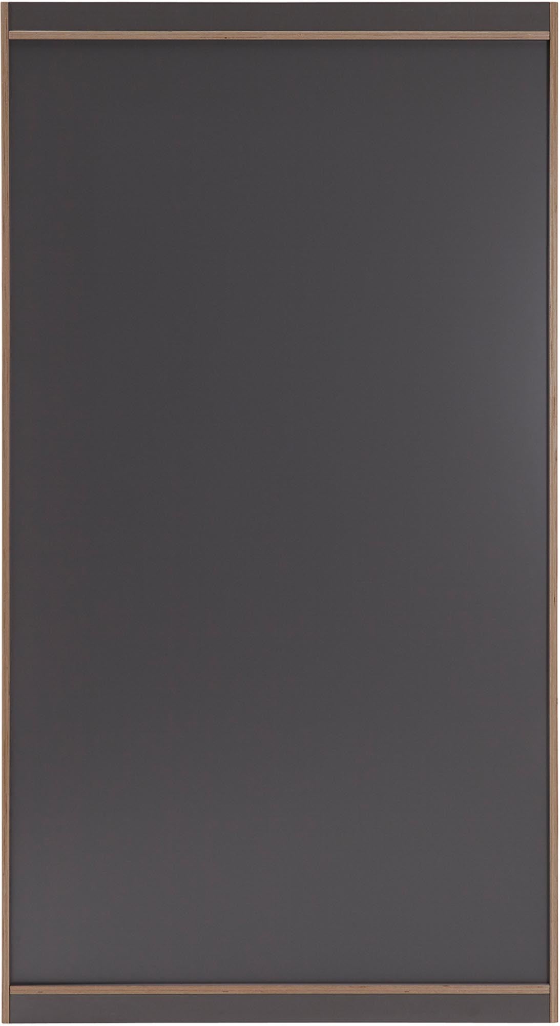 Geräumiger FLAI Kleiderschrank mit Push-to-open Türen, Kleiderstange, Fachböden, in Anthrazit/Weiss, Birkenschichtholzkante.