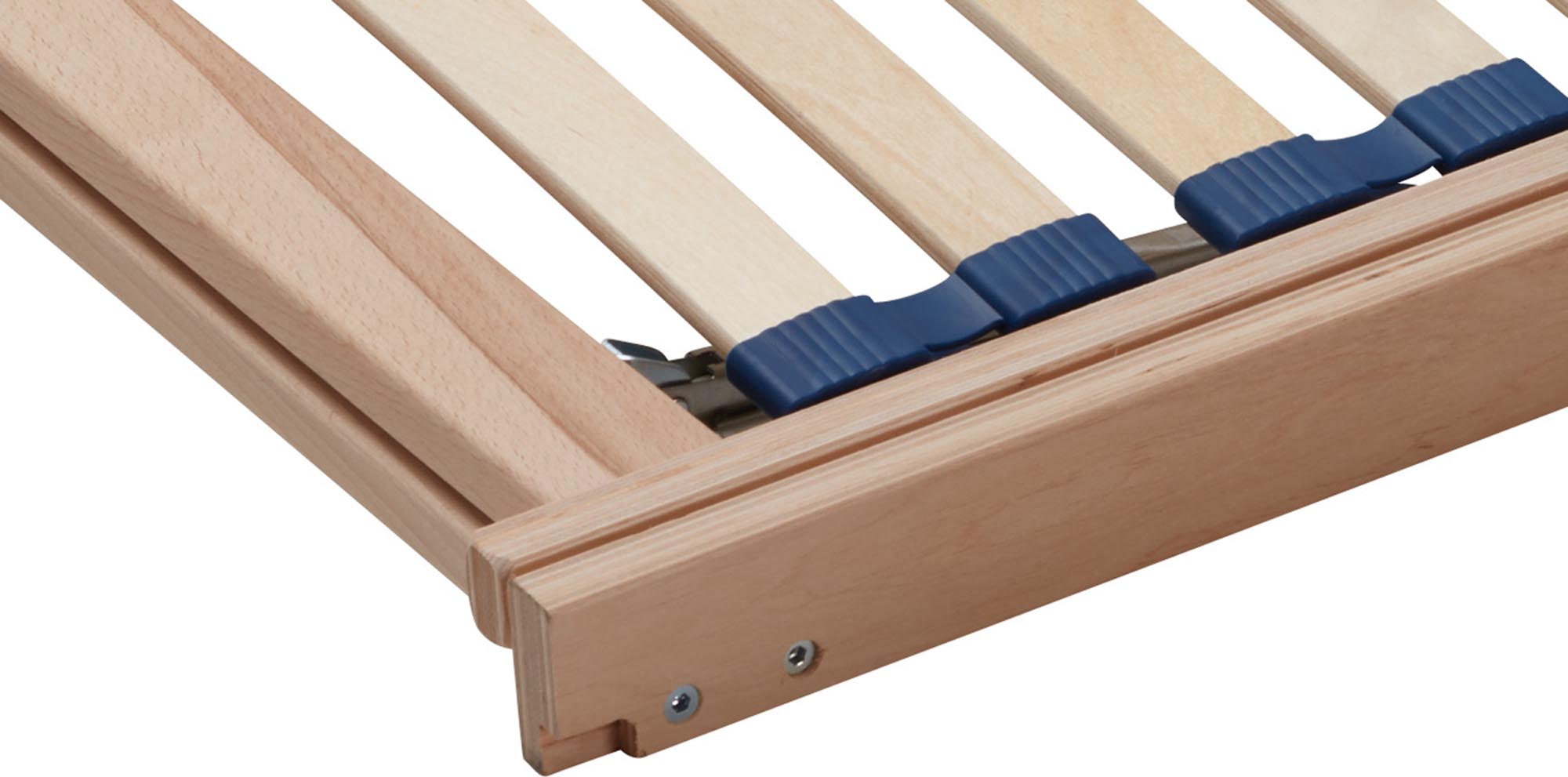 Erleben Sie individuellen Schlafkomfort mit dem verstellbaren Lattenrost aus robustem Massivholz von Müller Möbelwerkstätten – ideal für Ihre Bedürfnisse.